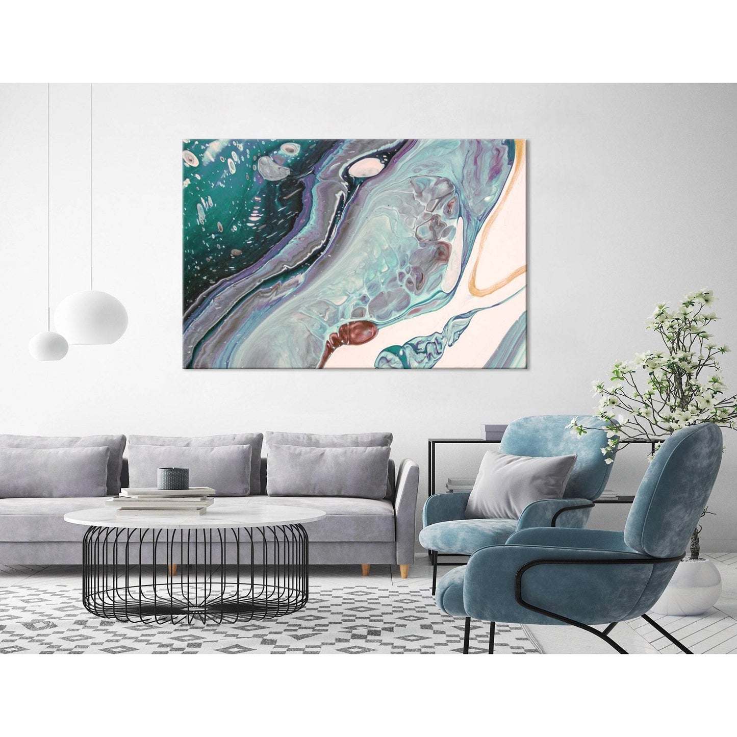 Green, Gray And Purple Abstract №04293 Ready to Hang Canvas PrintCanvas art arrives ready to hang, with hanging accessories included and no additional framing required. Every canvas print is hand-crafted, made on-demand at our workshop and expertly stretc
