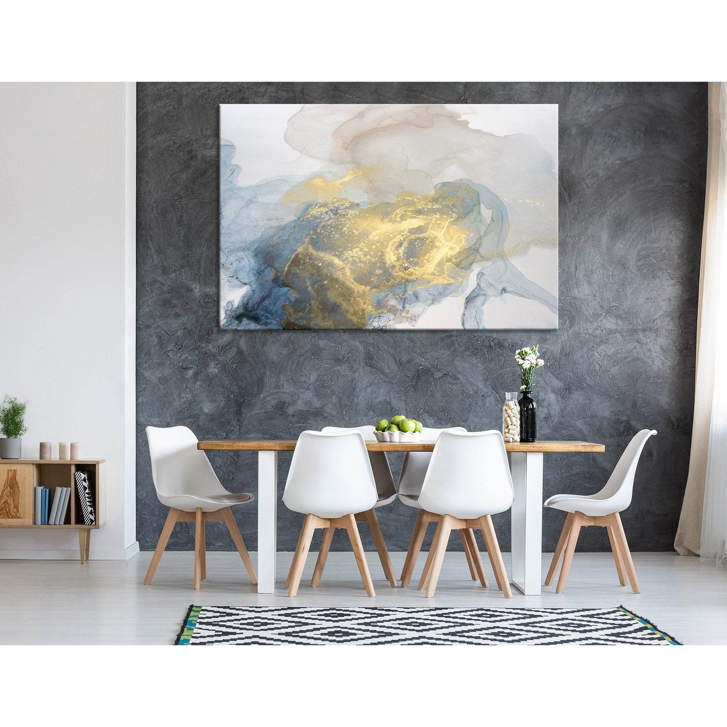 Yellow, Gray And Blue Modern Abstract №04422 Ready to Hang Canvas PrintCanvas art arrives ready to hang, with hanging accessories included and no additional framing required. Every canvas print is hand-crafted, made on-demand at our workshop and expertly