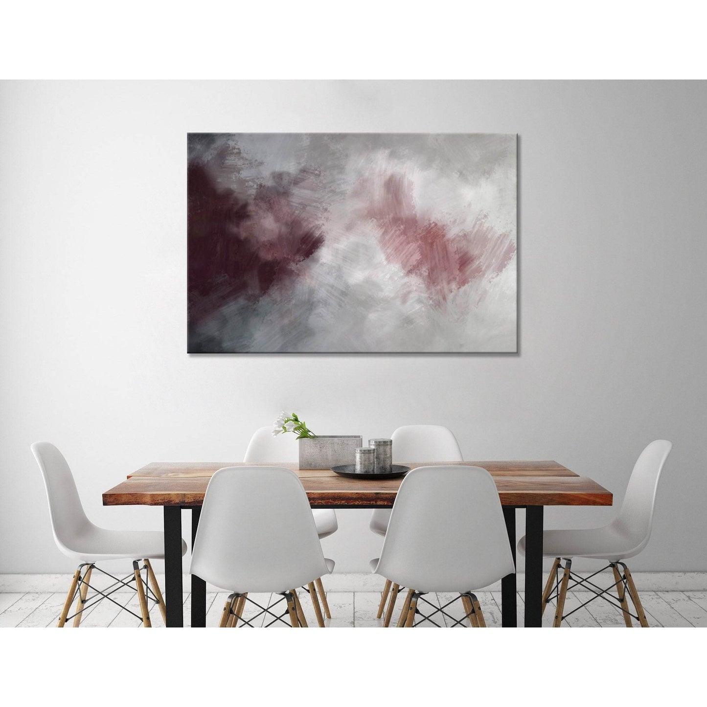 Burgundy And Gray Abstract №04378 Ready to Hang Canvas PrintCanvas art arrives ready to hang, with hanging accessories included and no additional framing required. Every canvas print is hand-crafted, made on-demand at our workshop and expertly stretched a