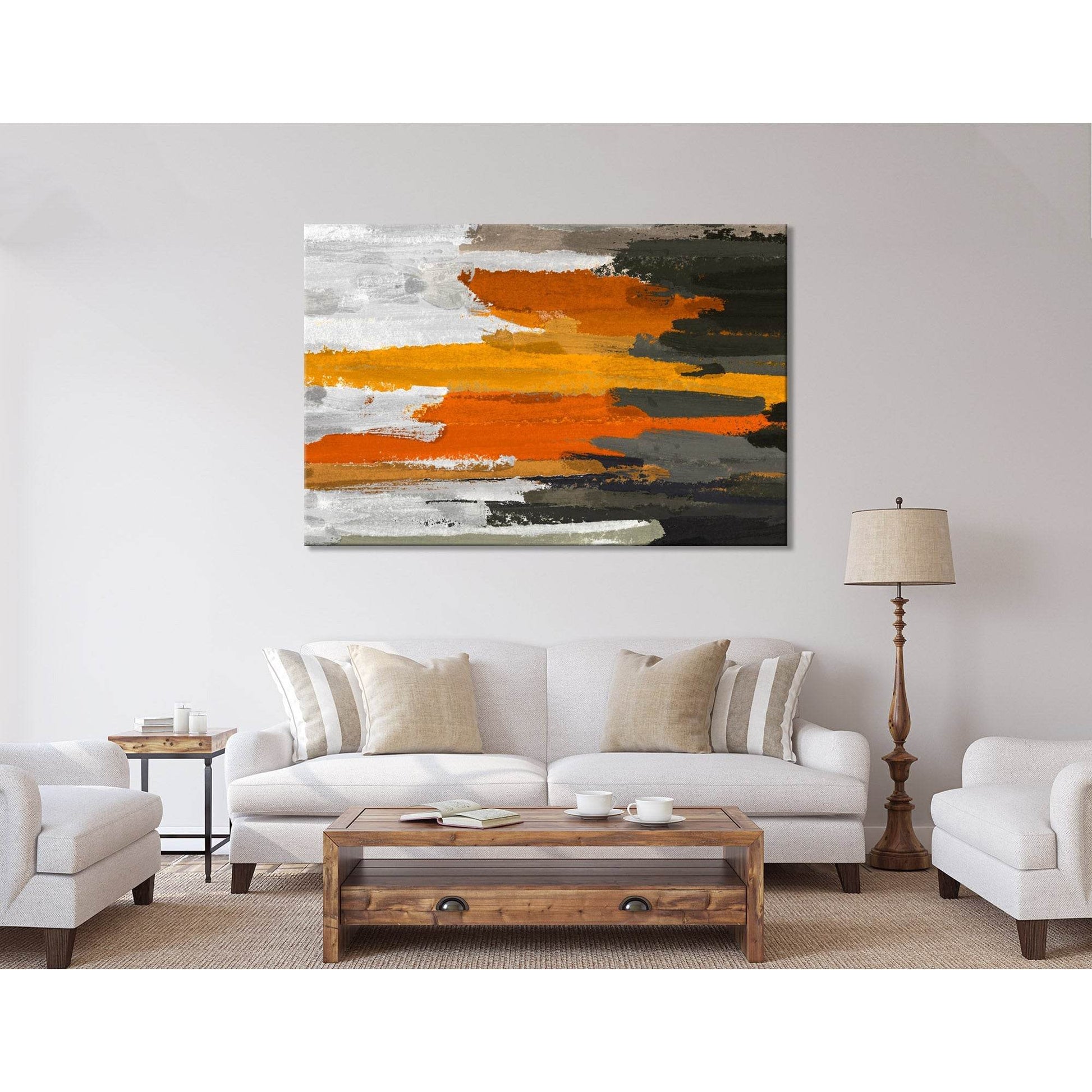 Brown, Gray And Orange Abstract №04365 Ready to Hang Canvas PrintCanvas art arrives ready to hang, with hanging accessories included and no additional framing required. Every canvas print is hand-crafted, made on-demand at our workshop and expertly stretc