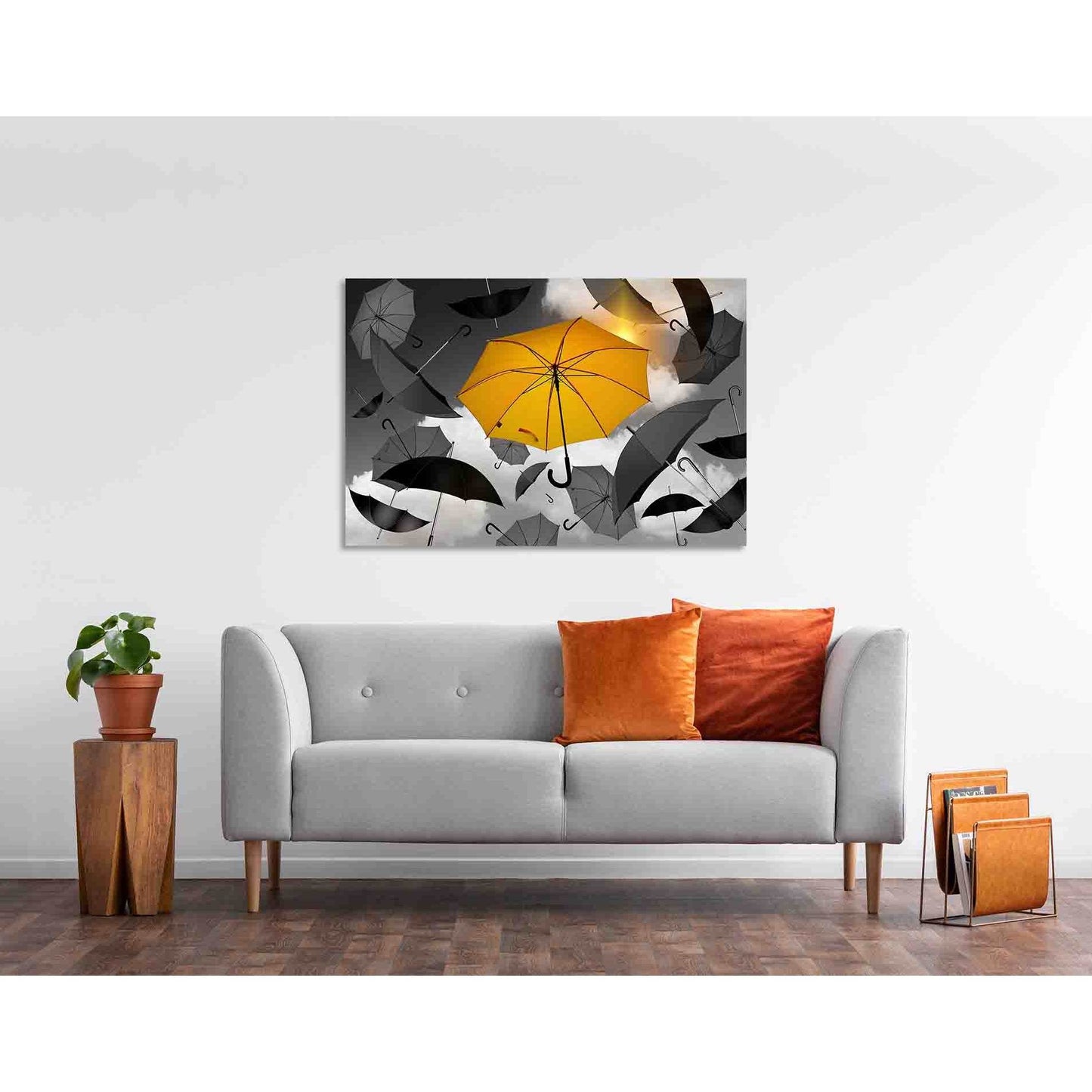 Umbrellas in the air №D2848 Ready to Hang Canvas PrintCanvas art arrives ready to hang, with hanging accessories included and no additional framing required. Every canvas print is hand-crafted, made on-demand at our workshop and expertly stretched around