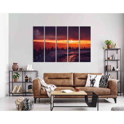Winter sunset in the forest №D2032 Ready to Hang Canvas PrintCanvas art arrives ready to hang, with hanging accessories included and no additional framing required. Every canvas print is hand-crafted, made on-demand at our workshop and expertly stretched