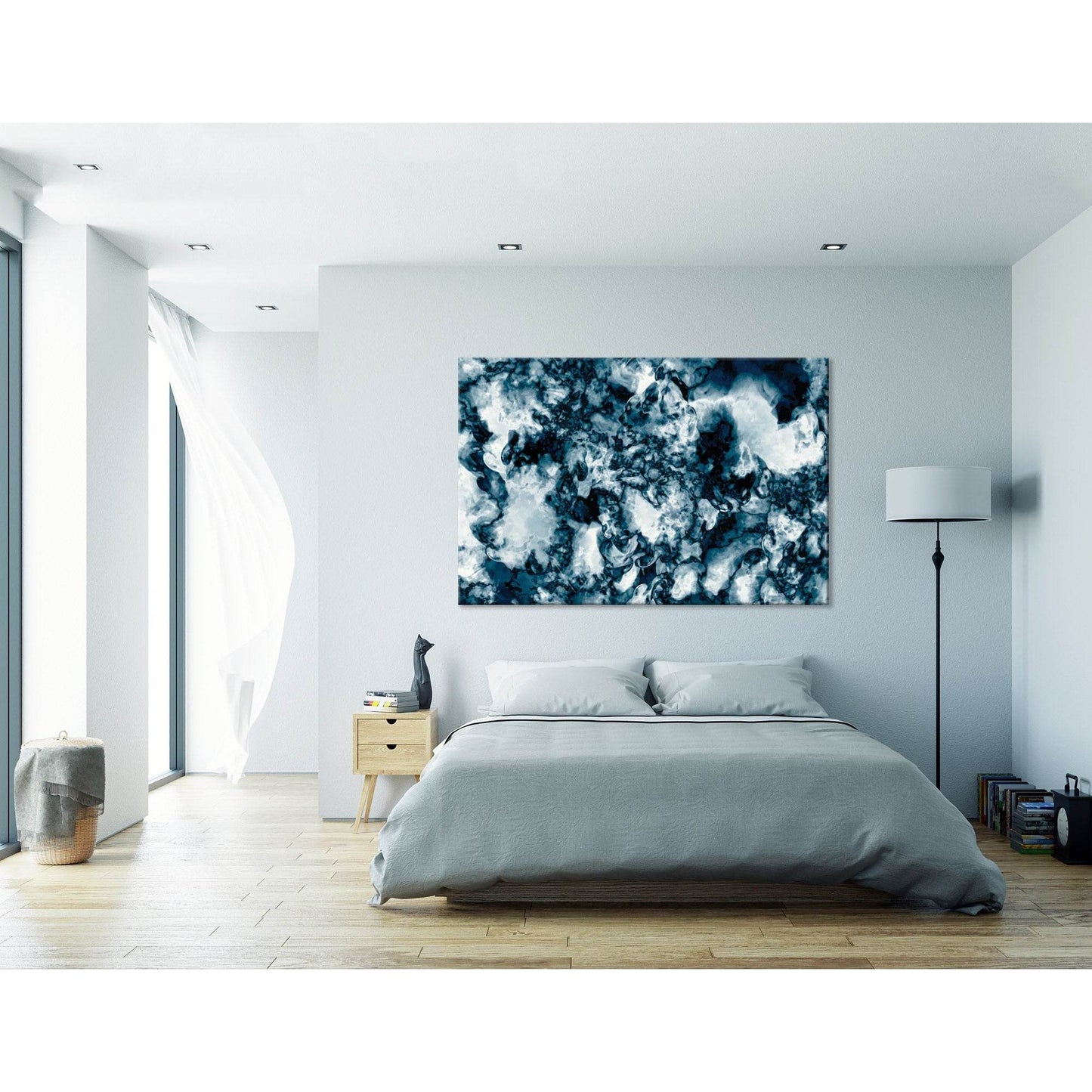 Dark Blue And White Abstract №04331 Ready to Hang Canvas PrintCanvas art arrives ready to hang, with hanging accessories included and no additional framing required. Every canvas print is hand-crafted, made on-demand at our workshop and expertly stretched