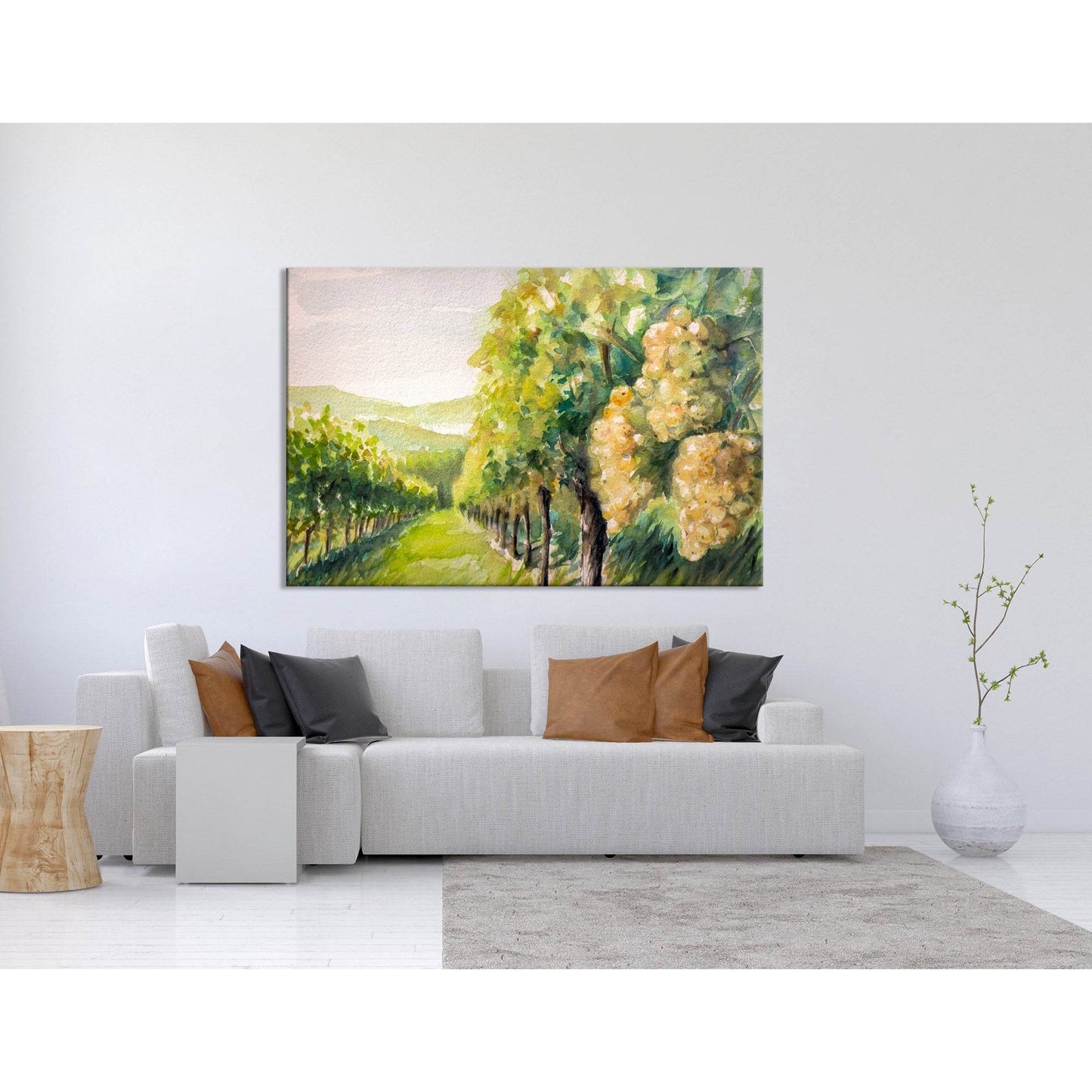 Landscape With Vineyard №04214 Ready to Hang Canvas PrintCanvas art arrives ready to hang, with hanging accessories included and no additional framing required. Every canvas print is hand-crafted, made on-demand at our workshop and expertly stretched arou