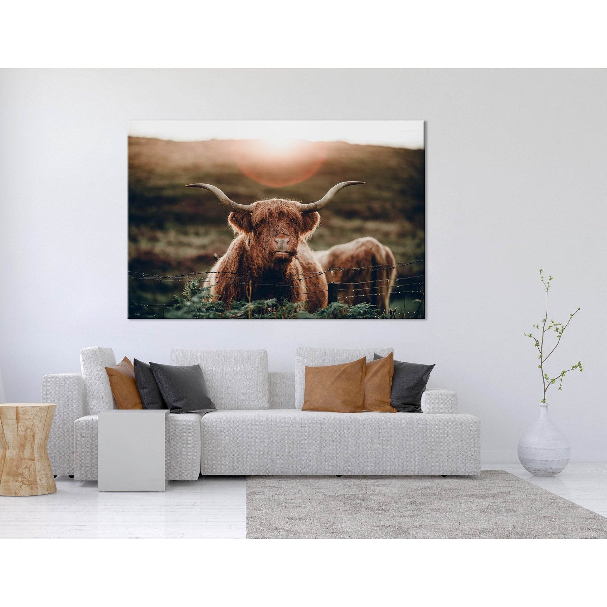 Highland Cow In A Field №04244 Ready to Hang Canvas PrintCanvas art arrives ready to hang, with hanging accessories included and no additional framing required. Every canvas print is hand-crafted, made on-demand at our workshop and expertly stretched arou