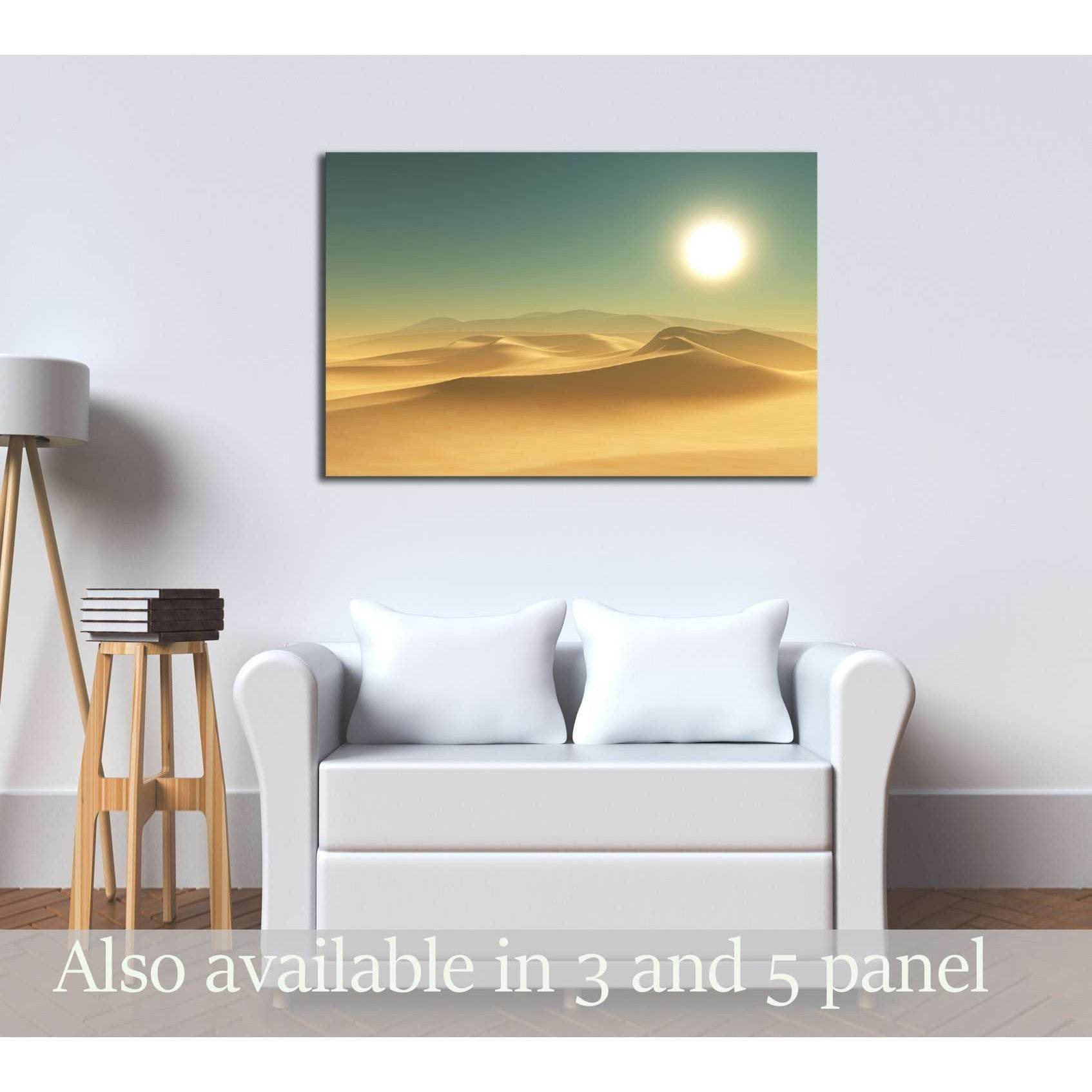 3D render of a desert scene №3127 Ready to Hang Canvas Print - Zellart Canvas Prints ALL_Products, s-3127