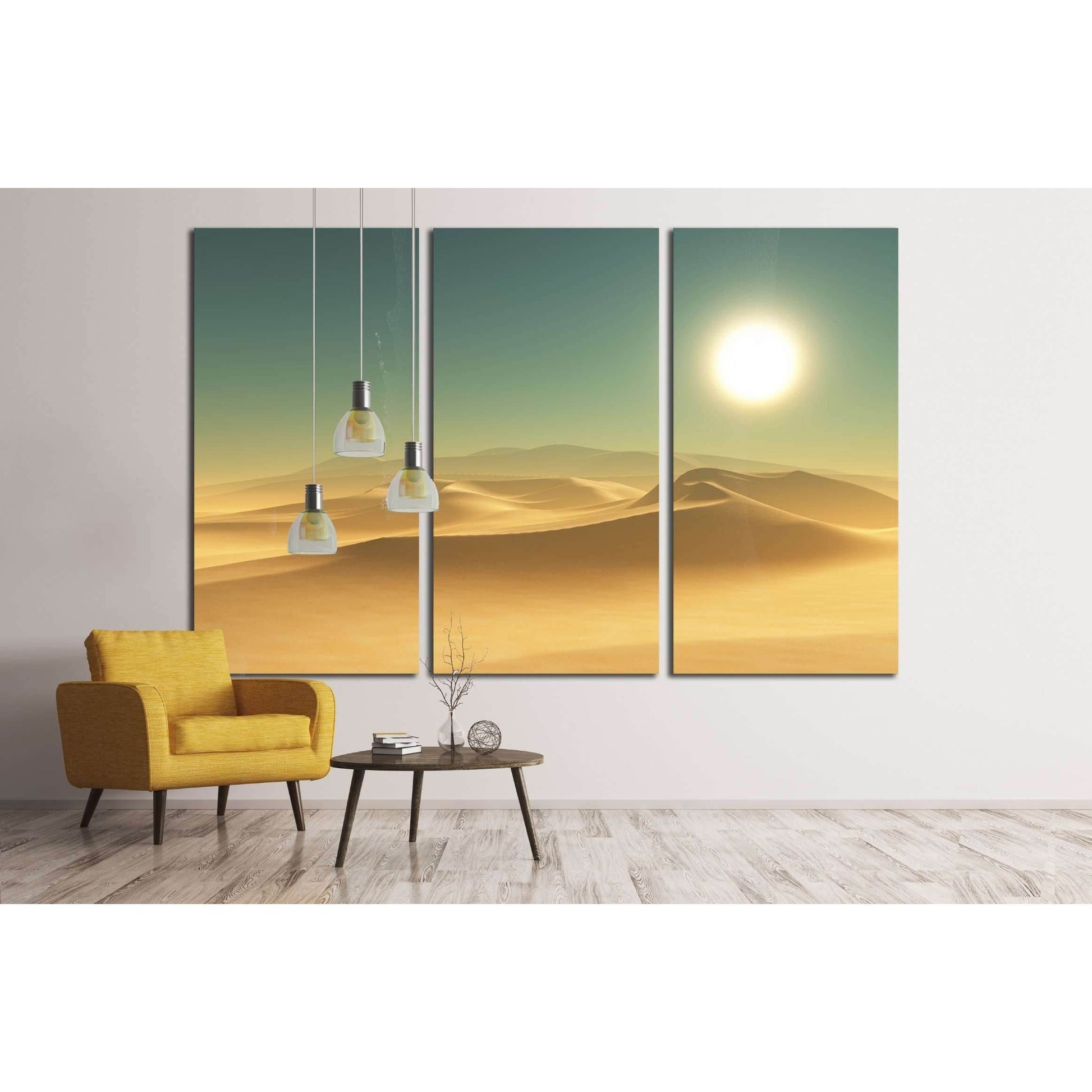 3D render of a desert scene №3127 Ready to Hang Canvas Print - Zellart Canvas Prints ALL_Products, s-3127