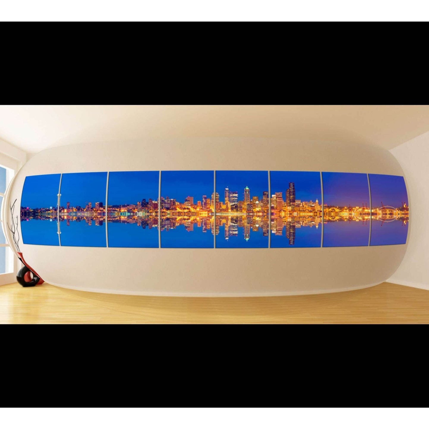 8 panel Seattle Ready to Hang Canvas Print XXLarge №36 Ready to Hang Canvas Print - Zellart Canvas Prints ALL_Products, s-36