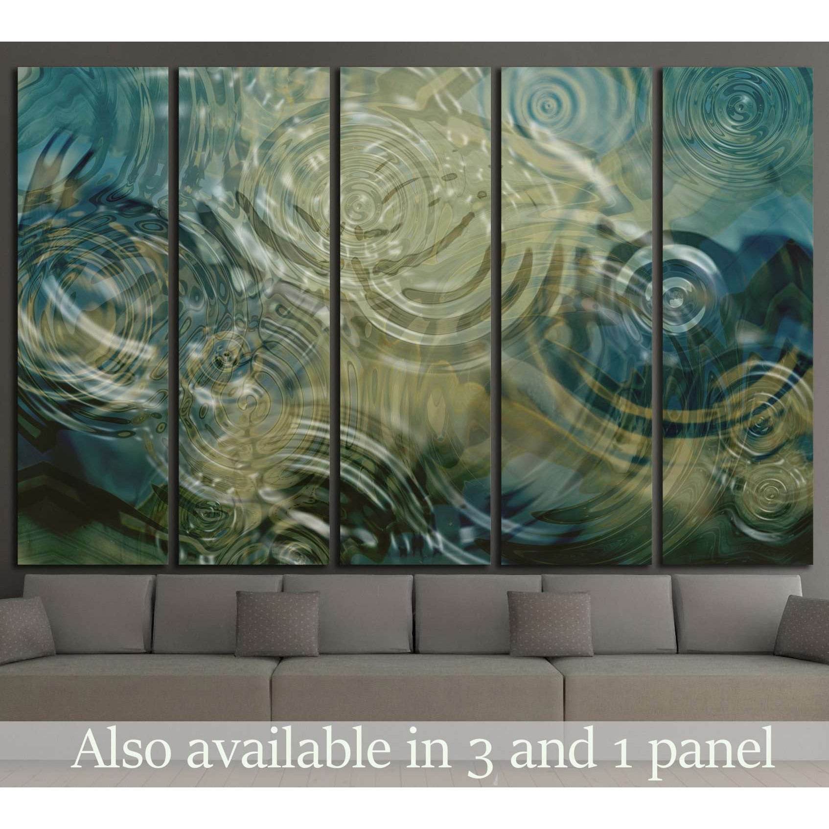 A beautiful close up of ripples on a pond №1397 Ready to Hang Canvas Print - Zellart Canvas Prints ALL_Products, s-1397