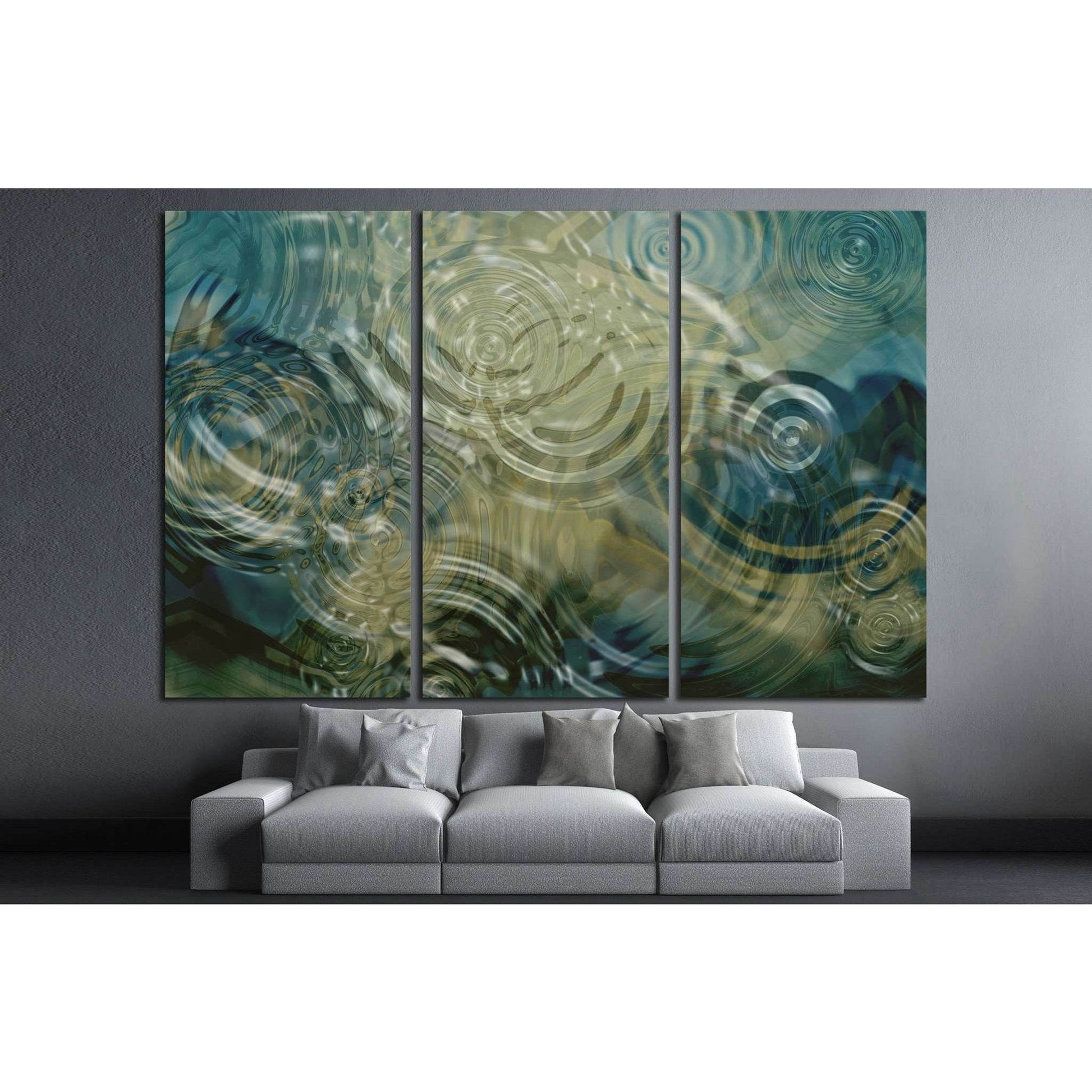 A beautiful close up of ripples on a pond №1397 Ready to Hang Canvas Print - Zellart Canvas Prints ALL_Products, s-1397