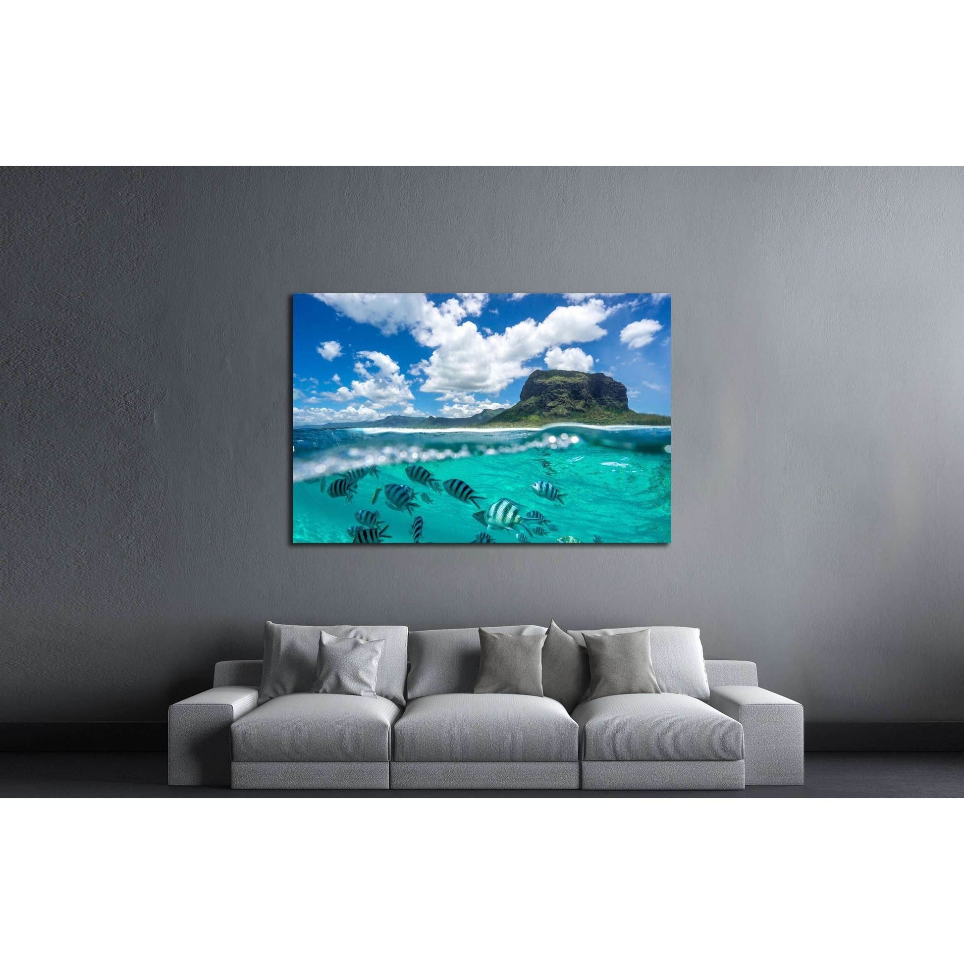 a beautiful mountain and clouds from the ocean №3150 Ready to Hang Canvas PrintCanvas art arrives ready to hang, with hanging accessories included and no additional framing required. Every canvas print is hand-crafted, made on-demand at our workshop and e
