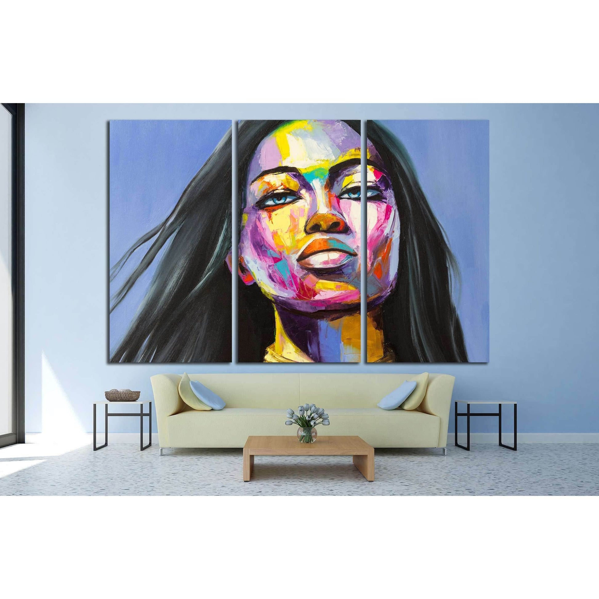 A fantasy woman portrait from colorful emotions series. Oil painting on canvas. №2760 Ready to Hang Canvas PrintCanvas art arrives ready to hang, with hanging accessories included and no additional framing required. Every canvas print is hand-crafted, mad