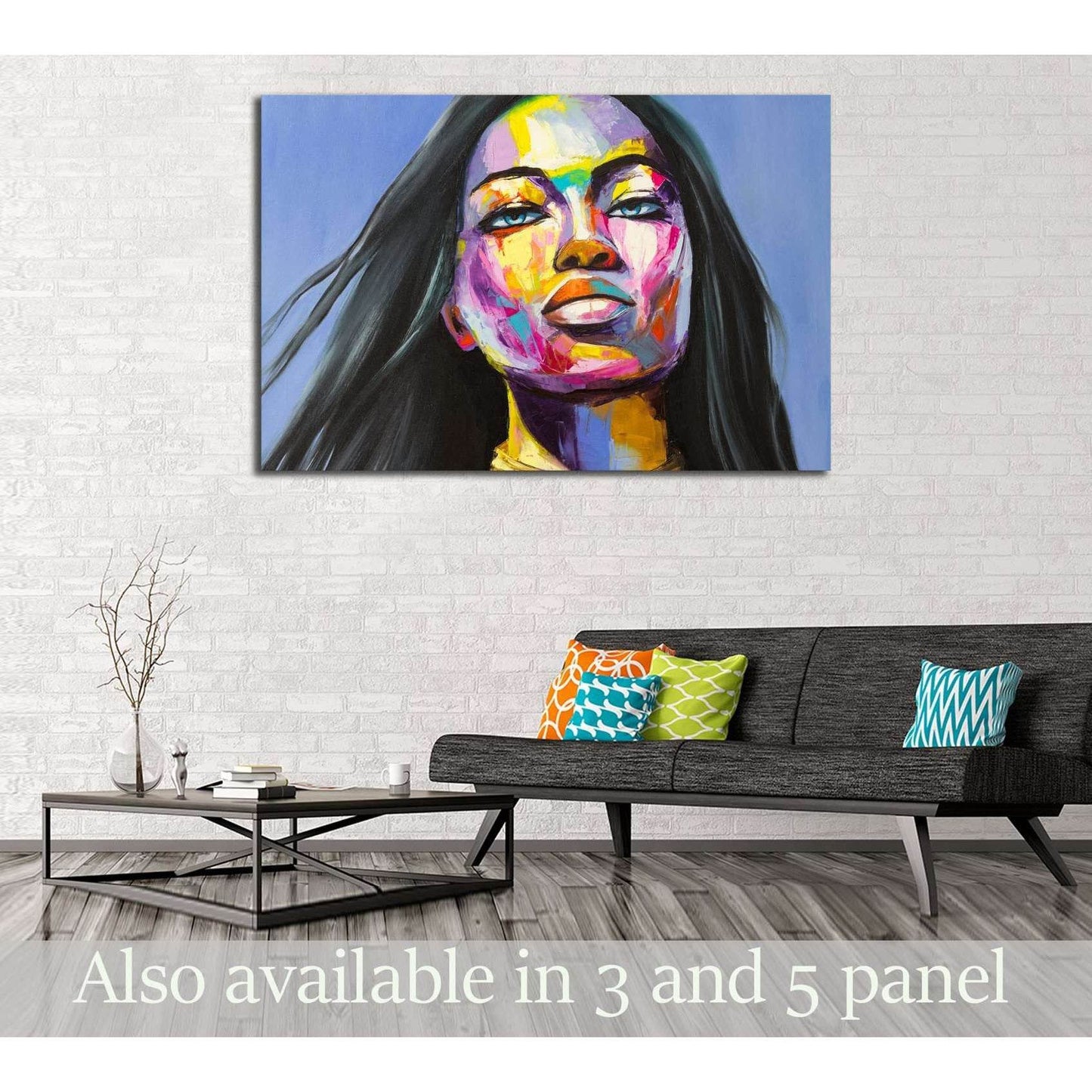 A fantasy woman portrait from colorful emotions series. Oil painting on canvas. №2760 Ready to Hang Canvas Print - Zellart Canvas Prints ALL_Products, s-2760