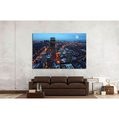 A Rising moon over the city of Boston №1442 Ready to Hang Canvas PrintCanvas art arrives ready to hang, with hanging accessories included and no additional framing required. Every canvas print is hand-crafted, made on-demand at our workshop and expertly s