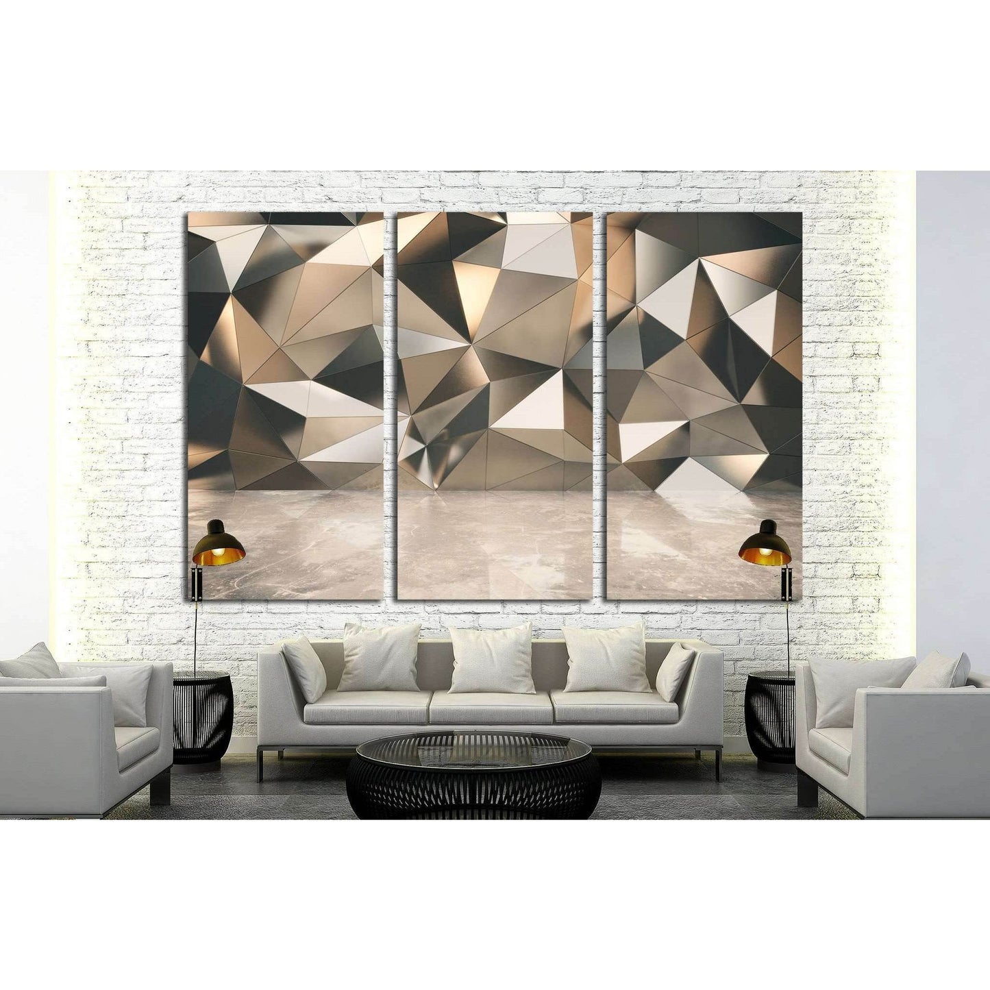 Abstact exterior with concrete floor №1602 Ready to Hang Canvas Print - Zellart Canvas Prints ALL_Products, s-1602