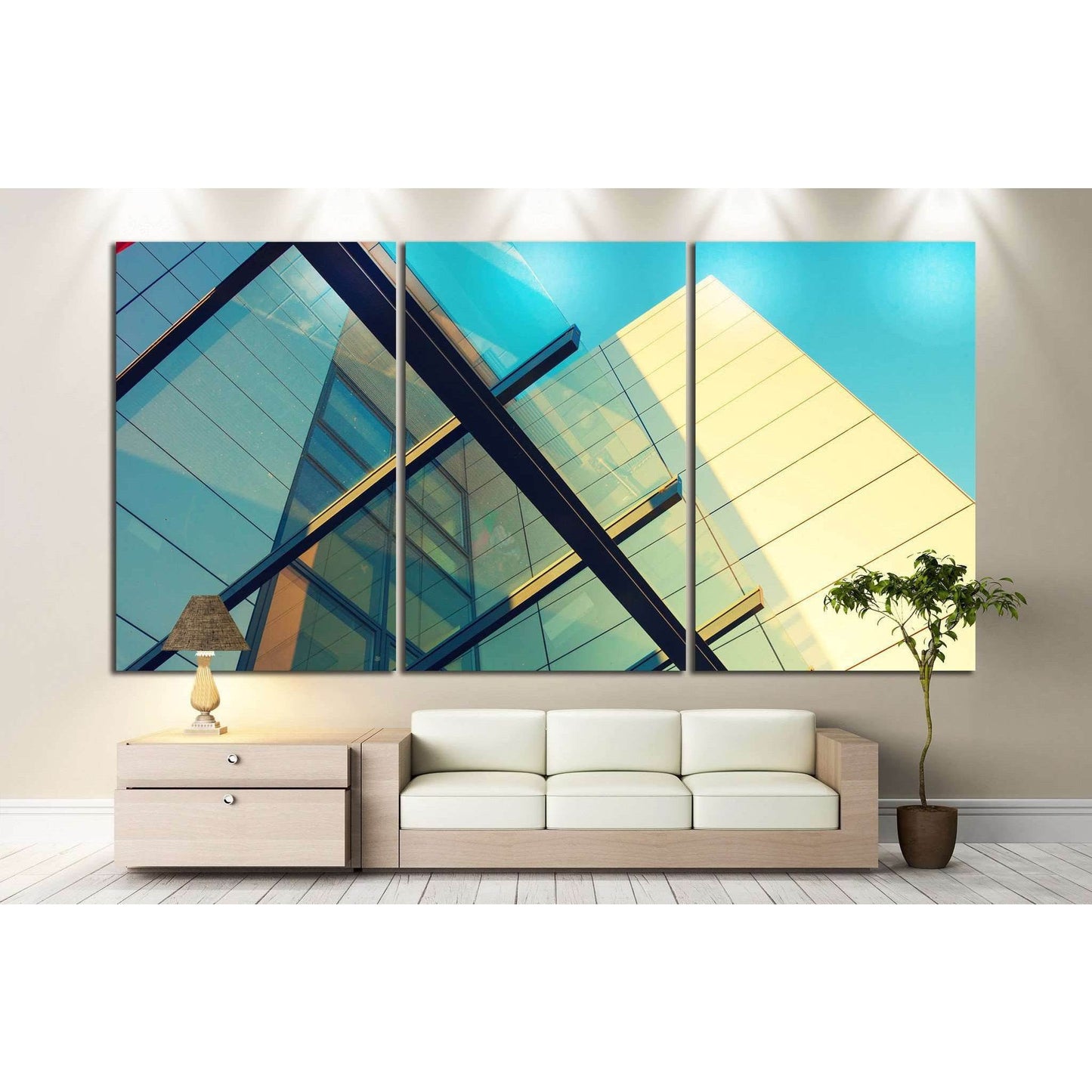Abstract architecture №1058 Ready to Hang Canvas Print - Zellart Canvas Prints ALL_Products, s-1058