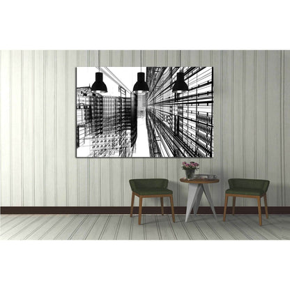 Abstract architecture №1583 Ready to Hang Canvas Print - Zellart Canvas Prints ALL_Products, s-1583
