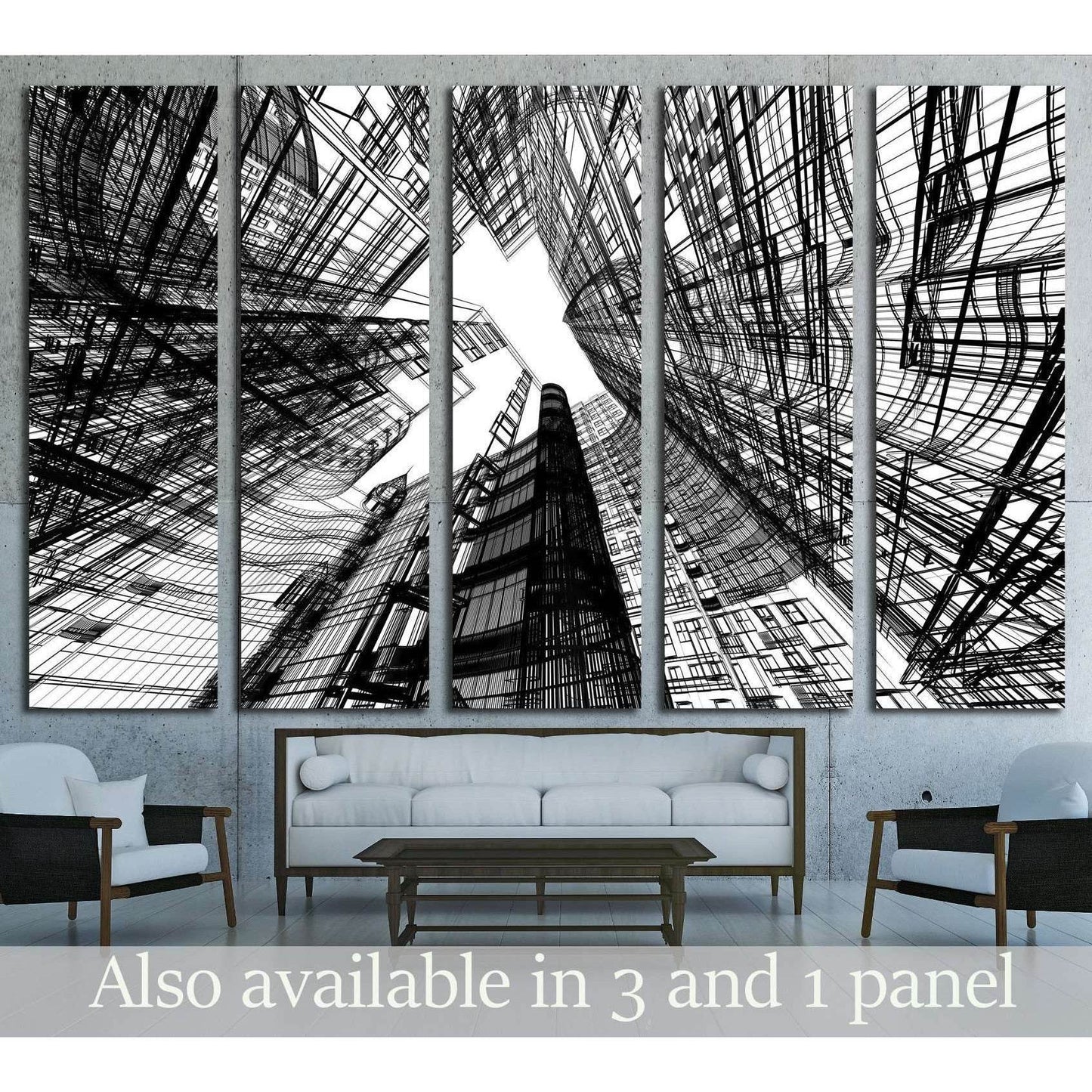 Abstract architecture №1584 Ready to Hang Canvas Print - Zellart Canvas Prints ALL_Products, s-1584