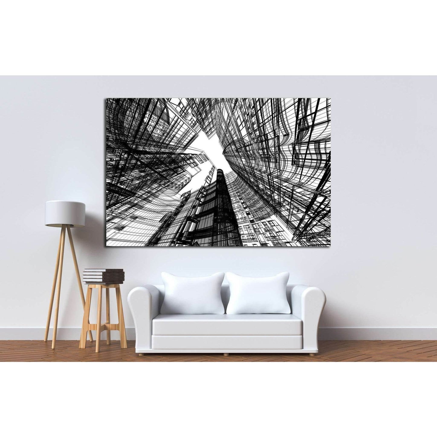 Abstract architecture №1584 Ready to Hang Canvas Print - Zellart Canvas Prints ALL_Products, s-1584