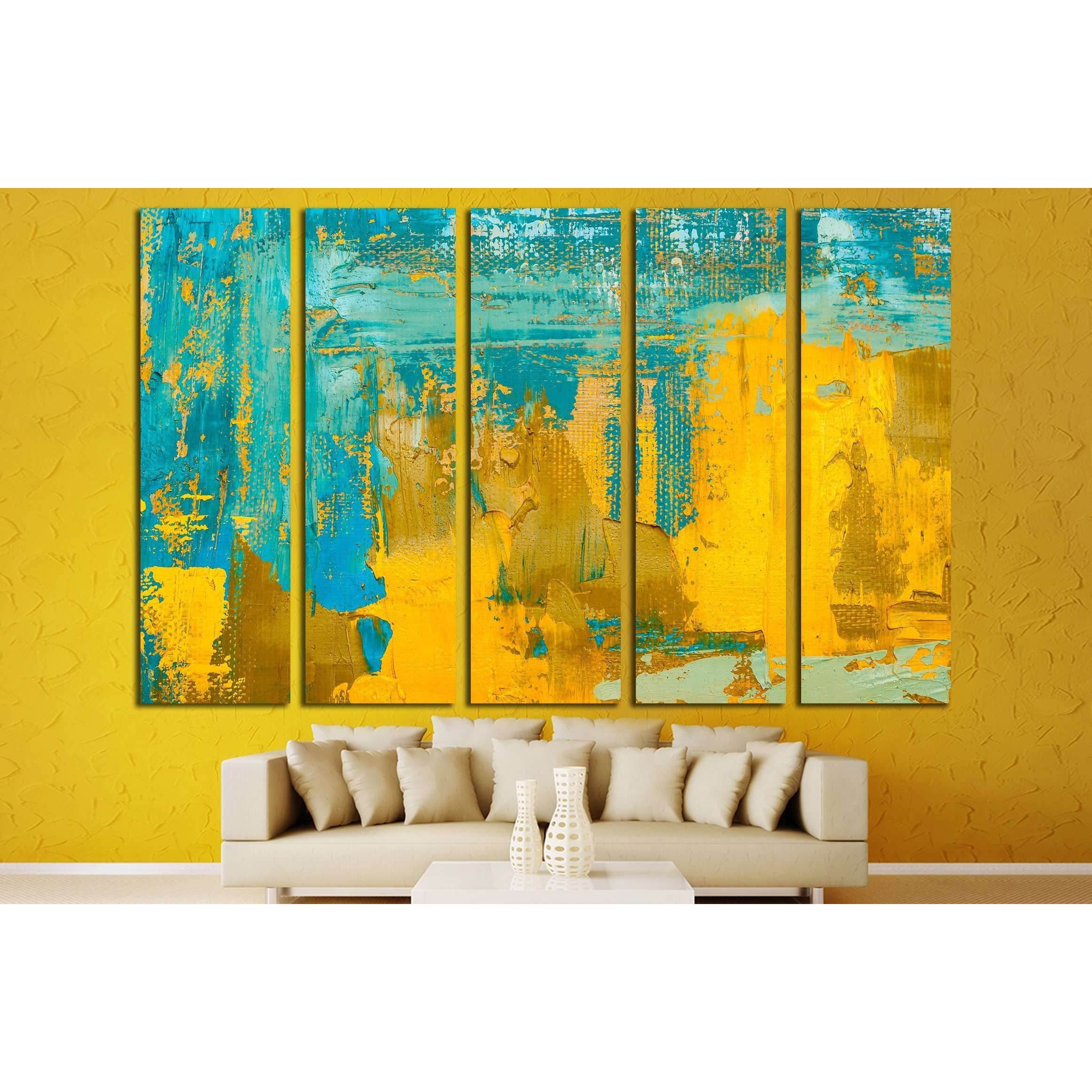 Abstract art background. Oil painting on canvas №3227 Ready to Hang Canvas Print