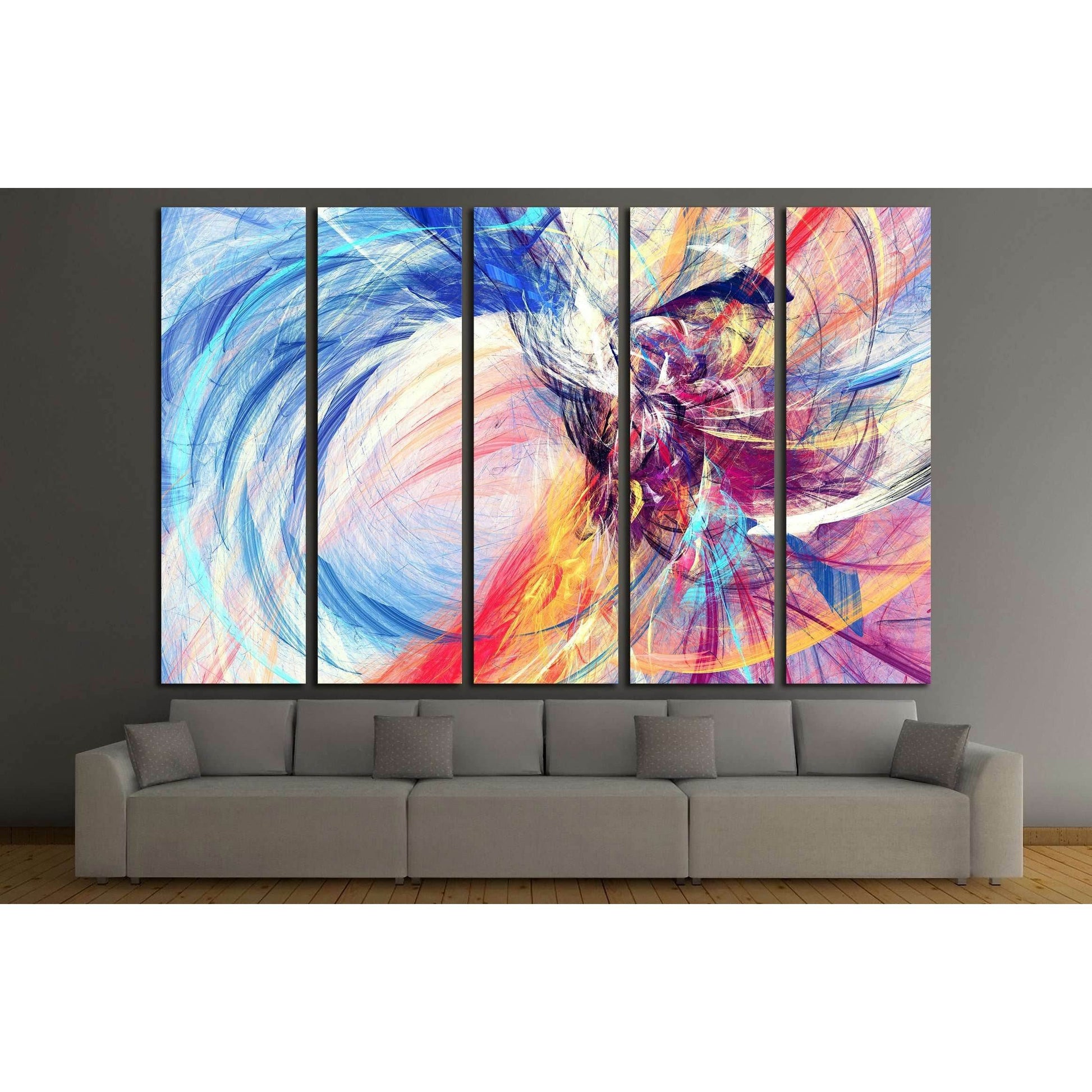 Abstract beautiful multicolor bright artistic background №2887 Ready to Hang Canvas Print - Zellart Canvas Prints ALL_Products, s-2887