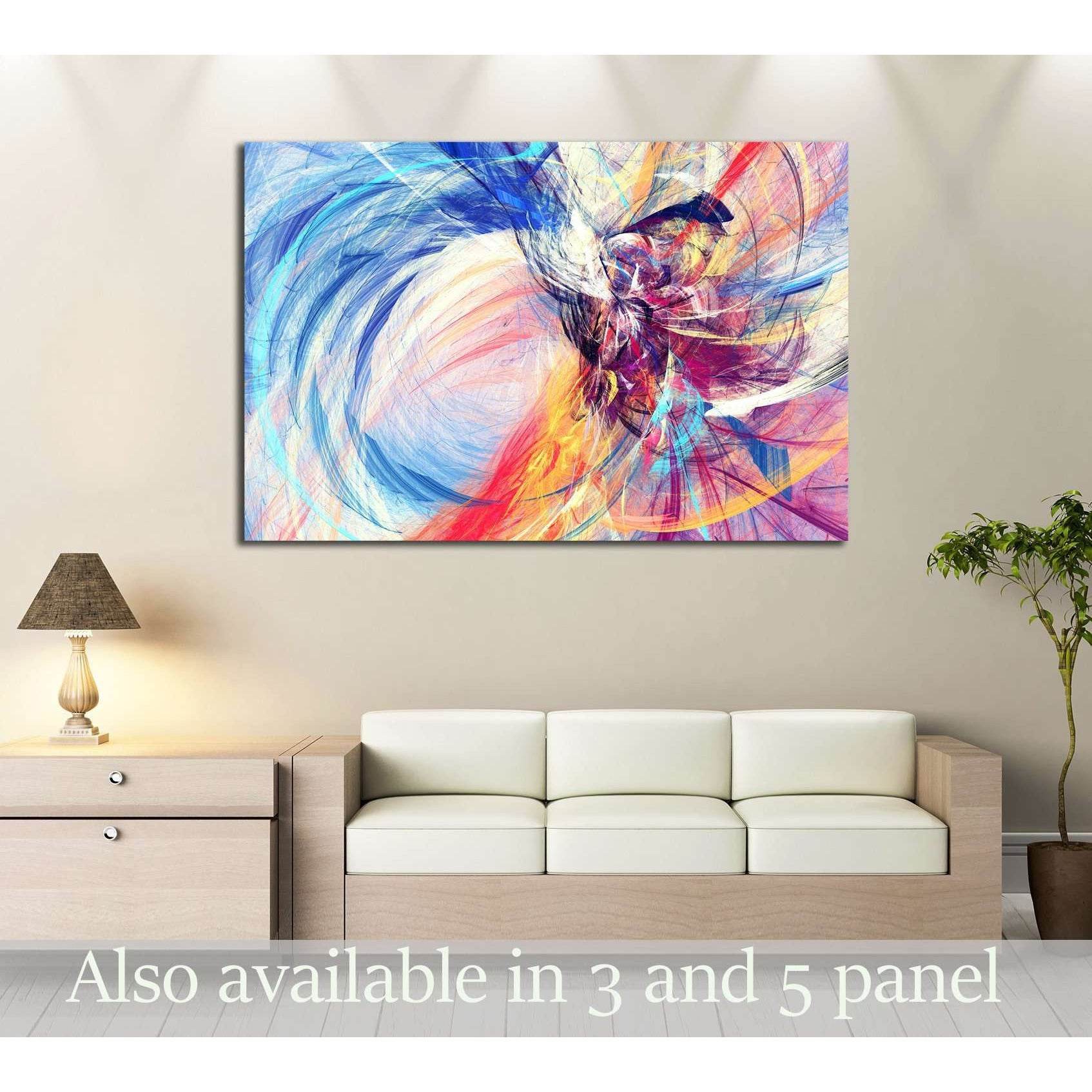 Abstract beautiful multicolor bright artistic background №2887 Ready to Hang Canvas Print - Zellart Canvas Prints ALL_Products, s-2887