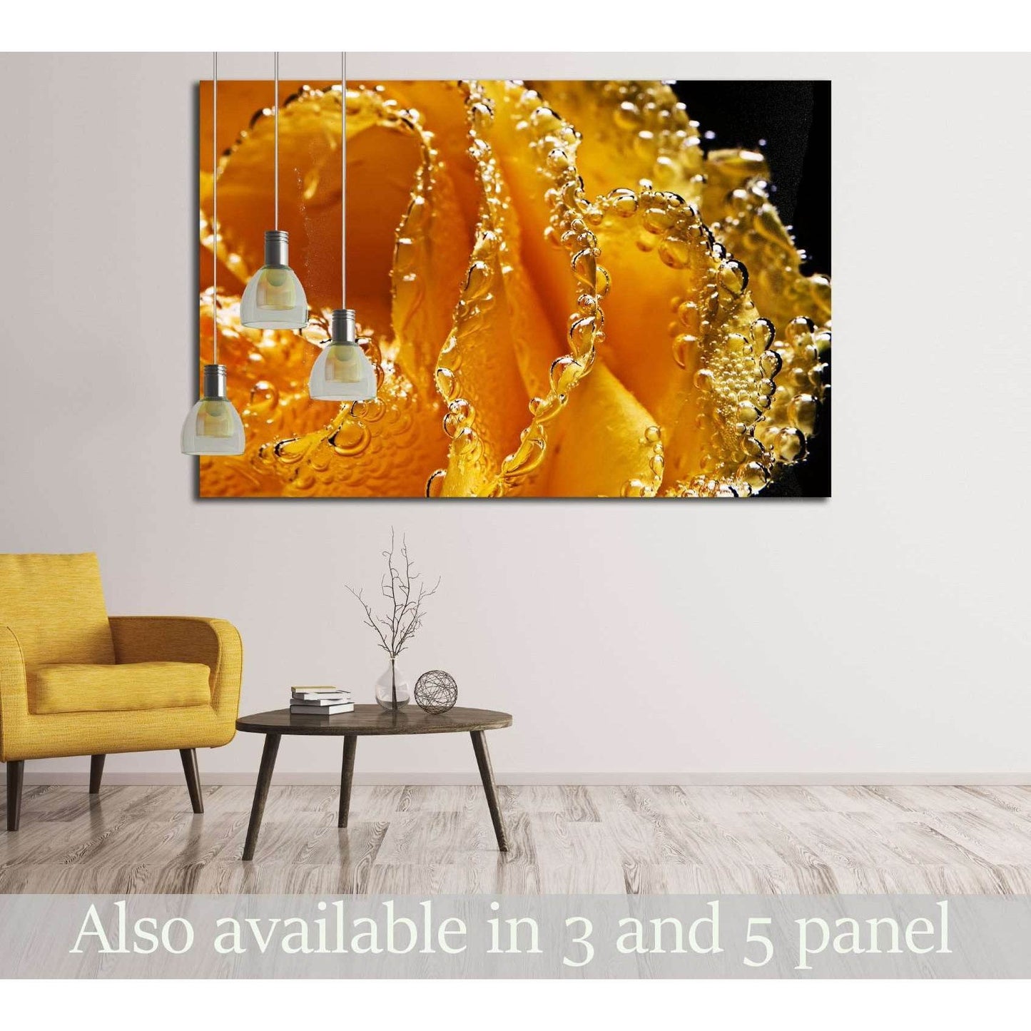 abstract beautiful underwater yellow rose №2750 Ready to Hang Canvas Print - Zellart Canvas Prints ALL_Products, s-2750