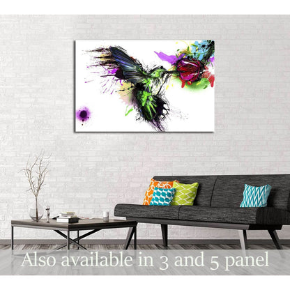 Abstract bird №3310 Ready to Hang Canvas Print - Zellart Canvas Prints ALL_Products, s-3310