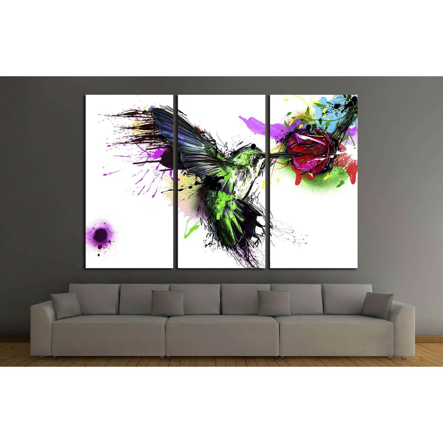 Abstract bird №3310 Ready to Hang Canvas Print - Zellart Canvas Prints ALL_Products, s-3310
