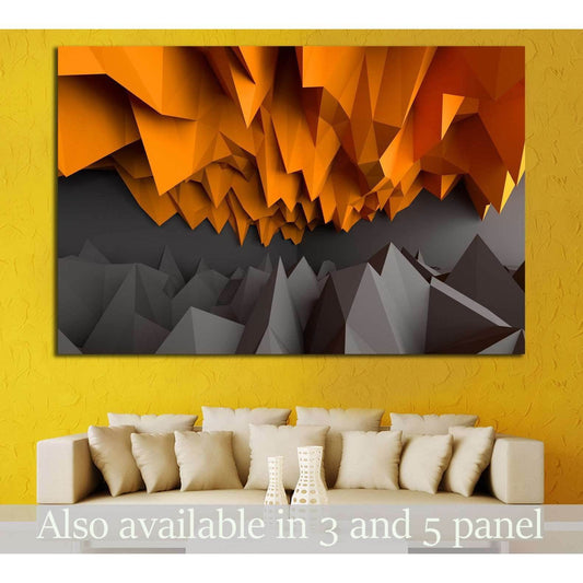 Abstract black and orange background №1611 Ready to Hang Canvas Print - Zellart Canvas Prints ALL_Products, s-1611