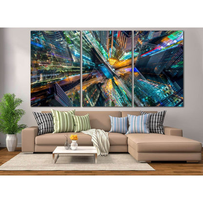 Abstract City №792 Ready to Hang Canvas Print - Zellart Canvas Prints ALL_Products, autopostr_pinterest_65155, autopostr_pinterest_65157, autopostr_pinterest_65158, autopostr_pinterest_65160