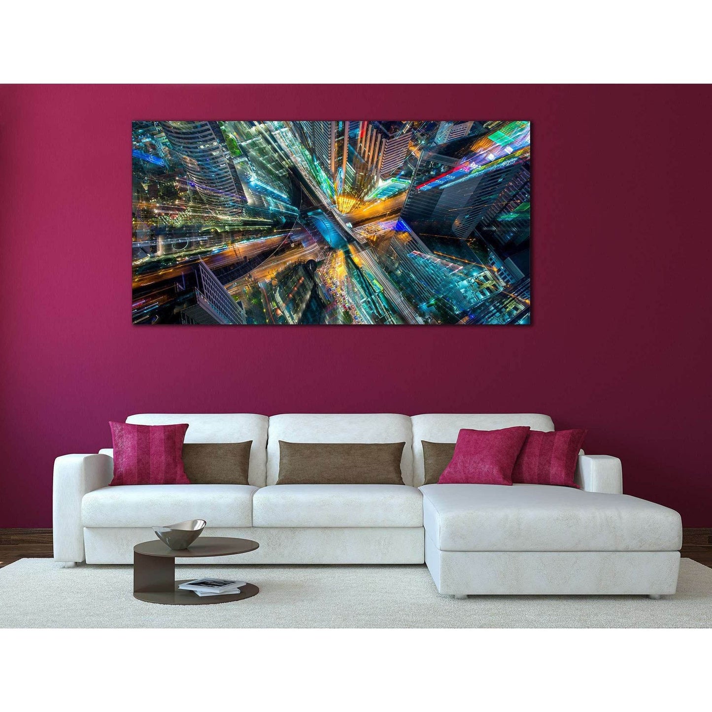 Abstract City №792 Ready to Hang Canvas Print - Zellart Canvas Prints ALL_Products, autopostr_pinterest_65155, autopostr_pinterest_65157, autopostr_pinterest_65158, autopostr_pinterest_65160