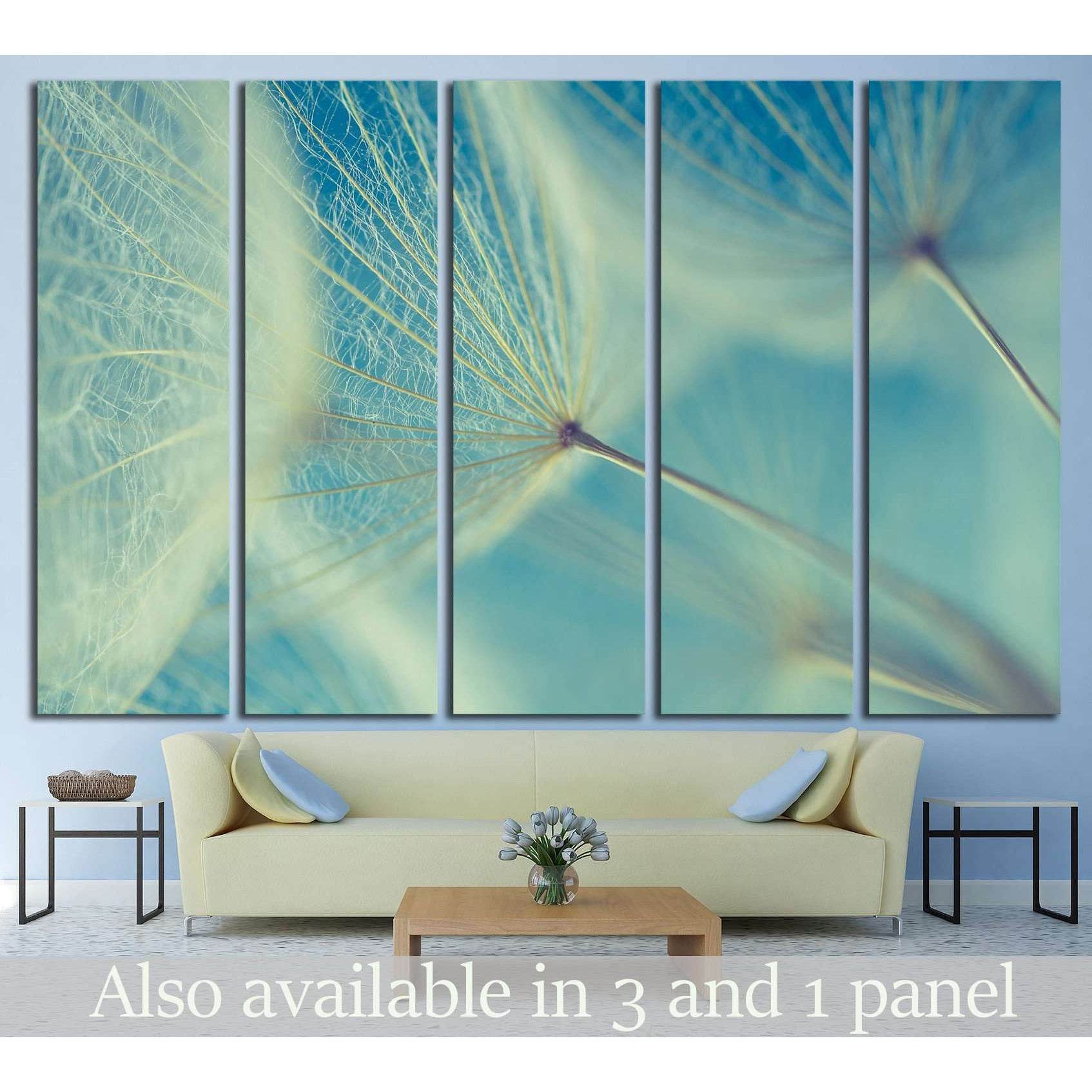 Abstract dandelion flower №1073 Ready to Hang Canvas Print