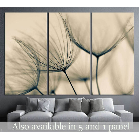 Abstract Neutral Tone Dandelion Wall Art for Minimalist InteriorsThis canvas print features an artistic close-up of dandelion seeds, rendered in soft monochrome tones that highlight the delicate structure of each filament. The abstract nature and gentle a