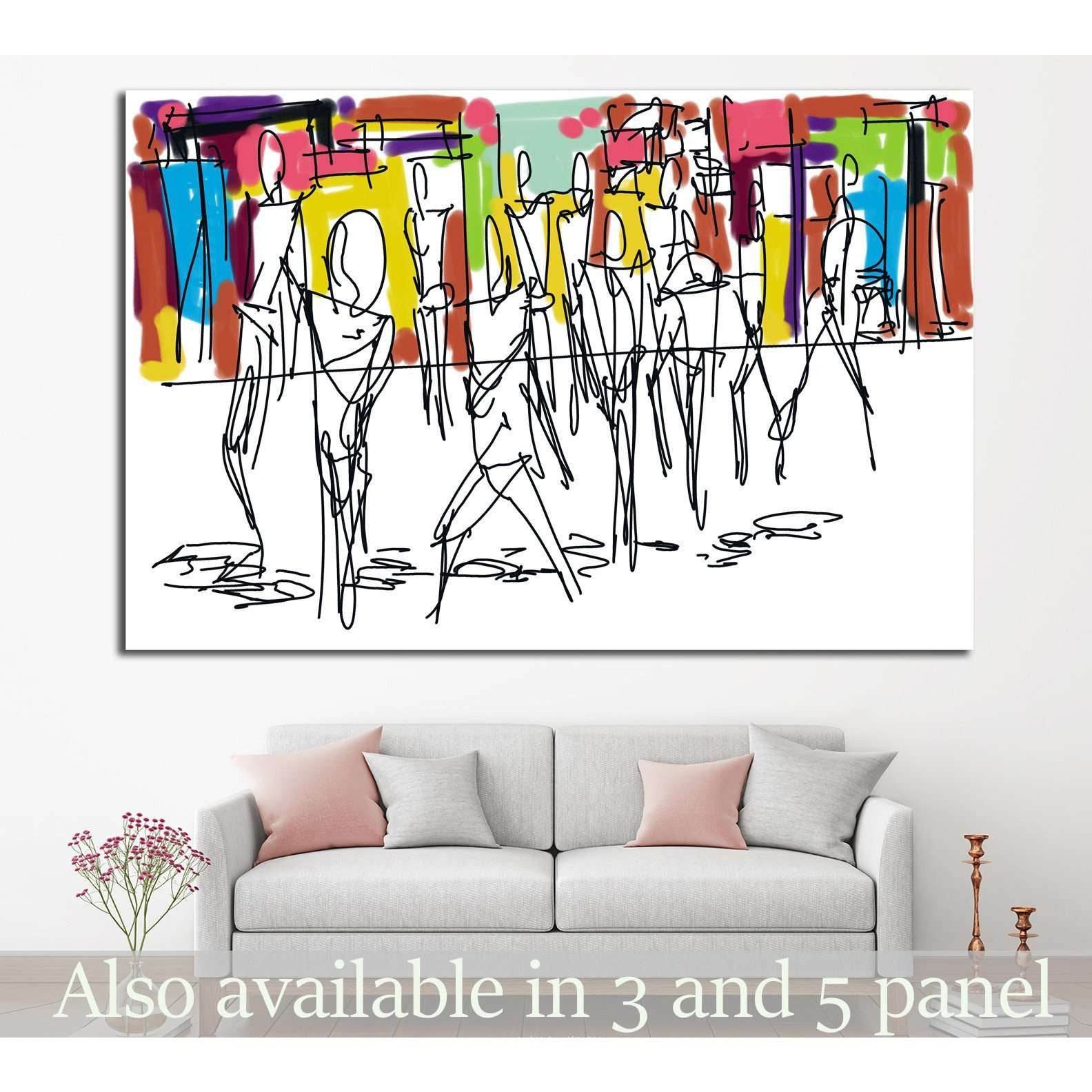 abstract digital painting №1052 Ready to Hang Canvas Print - Zellart Canvas Prints ALL_Products, s-1052
