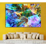 abstract flower background №1348 - canvas print wall art by Zellart