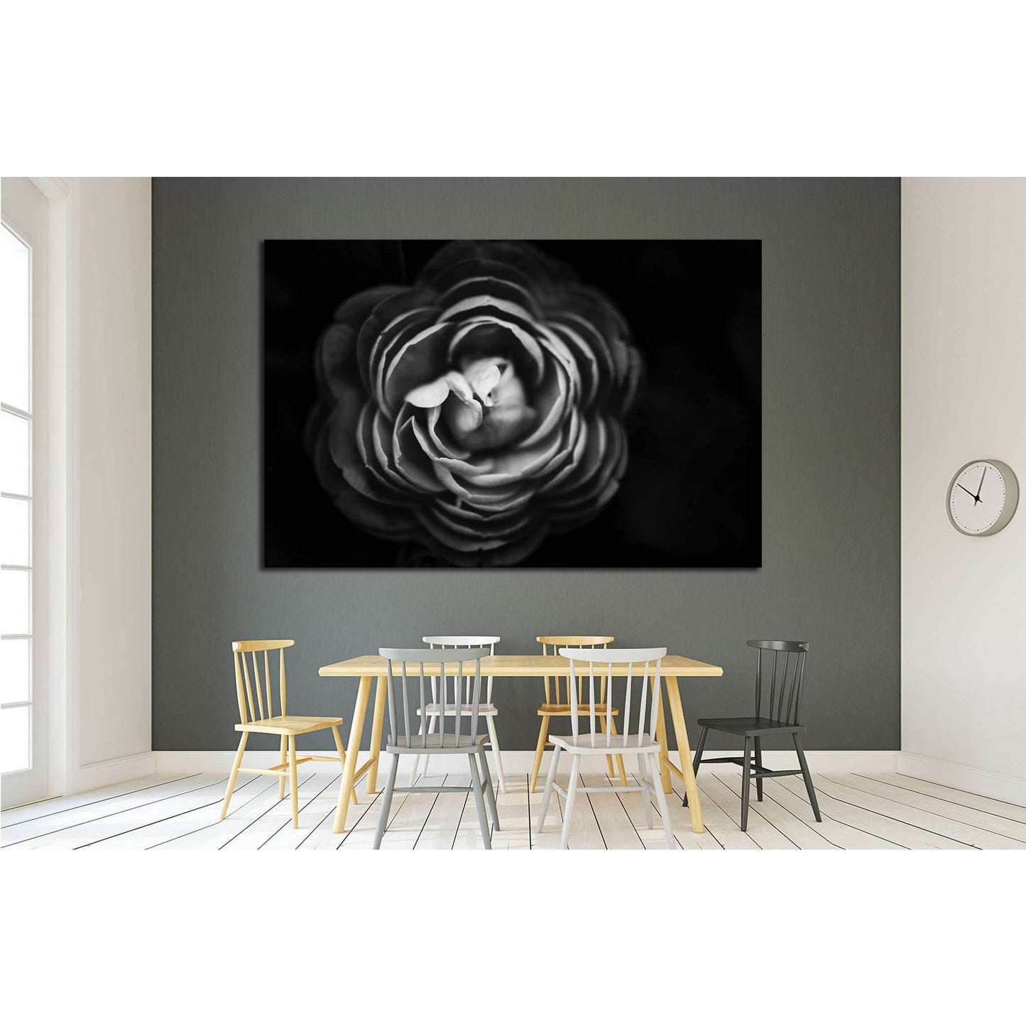 Abstract flowers black and white background №1589 Ready to Hang Canvas PrintCanvas art arrives ready to hang, with hanging accessories included and no additional framing required. Every canvas print is hand-crafted, made on-demand at our workshop and expe