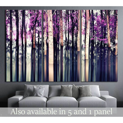 abstract forest in motion blur ,abstract colorful background №2537 Ready to Hang Canvas Print - Zellart Canvas Prints ALL_Products, s-2537