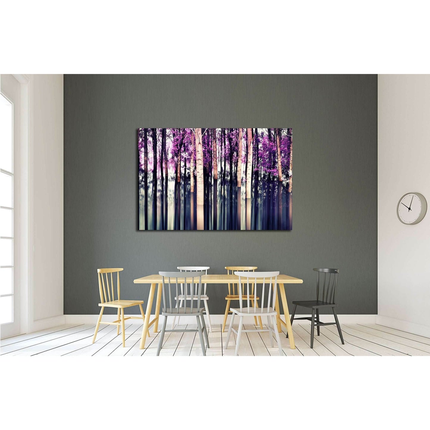 abstract forest in motion blur ,abstract colorful background №2537 Ready to Hang Canvas Print - Zellart Canvas Prints ALL_Products, s-2537