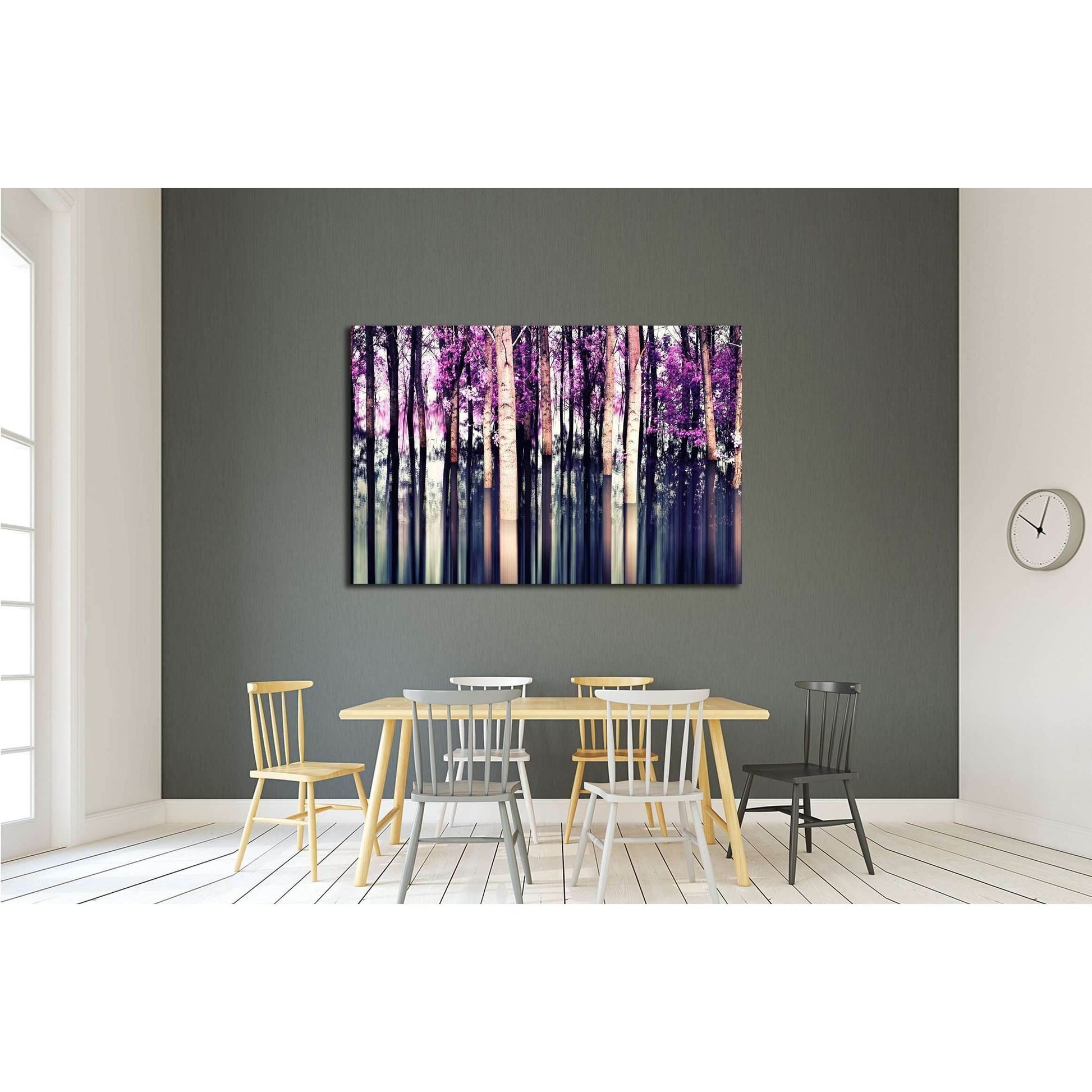 abstract forest in motion blur ,abstract colorful background №2537 Ready to Hang Canvas Print - Zellart Canvas Prints ALL_Products, s-2537