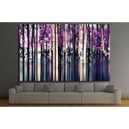 abstract forest in motion blur ,abstract colorful background №2537 Ready to Hang Canvas Print - Zellart Canvas Prints ALL_Products, s-2537