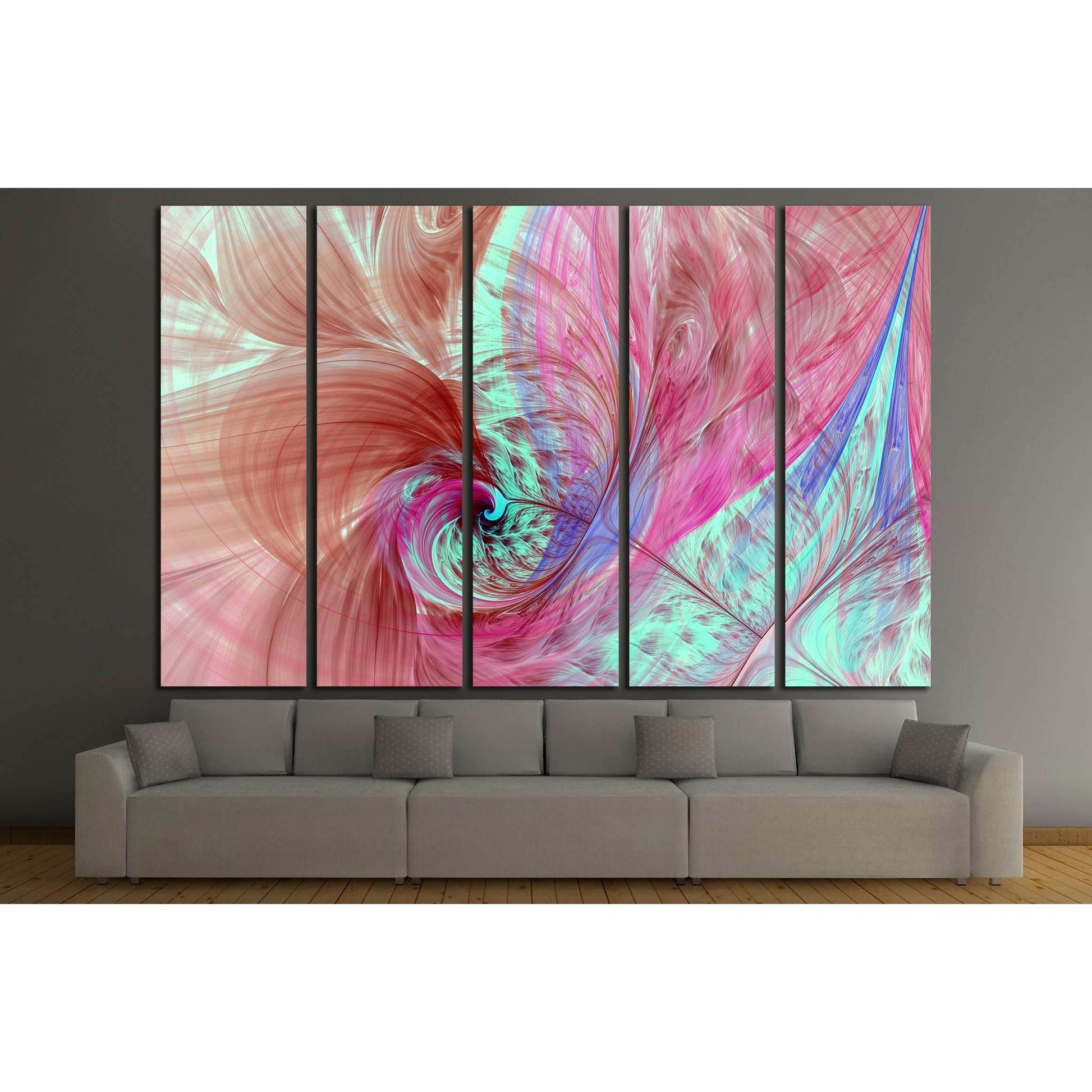 Abstract fractal patterns and shapes. Flowers and spirals №2878 Ready to Hang Canvas Print - Zellart Canvas Prints ALL_Products, s-2878