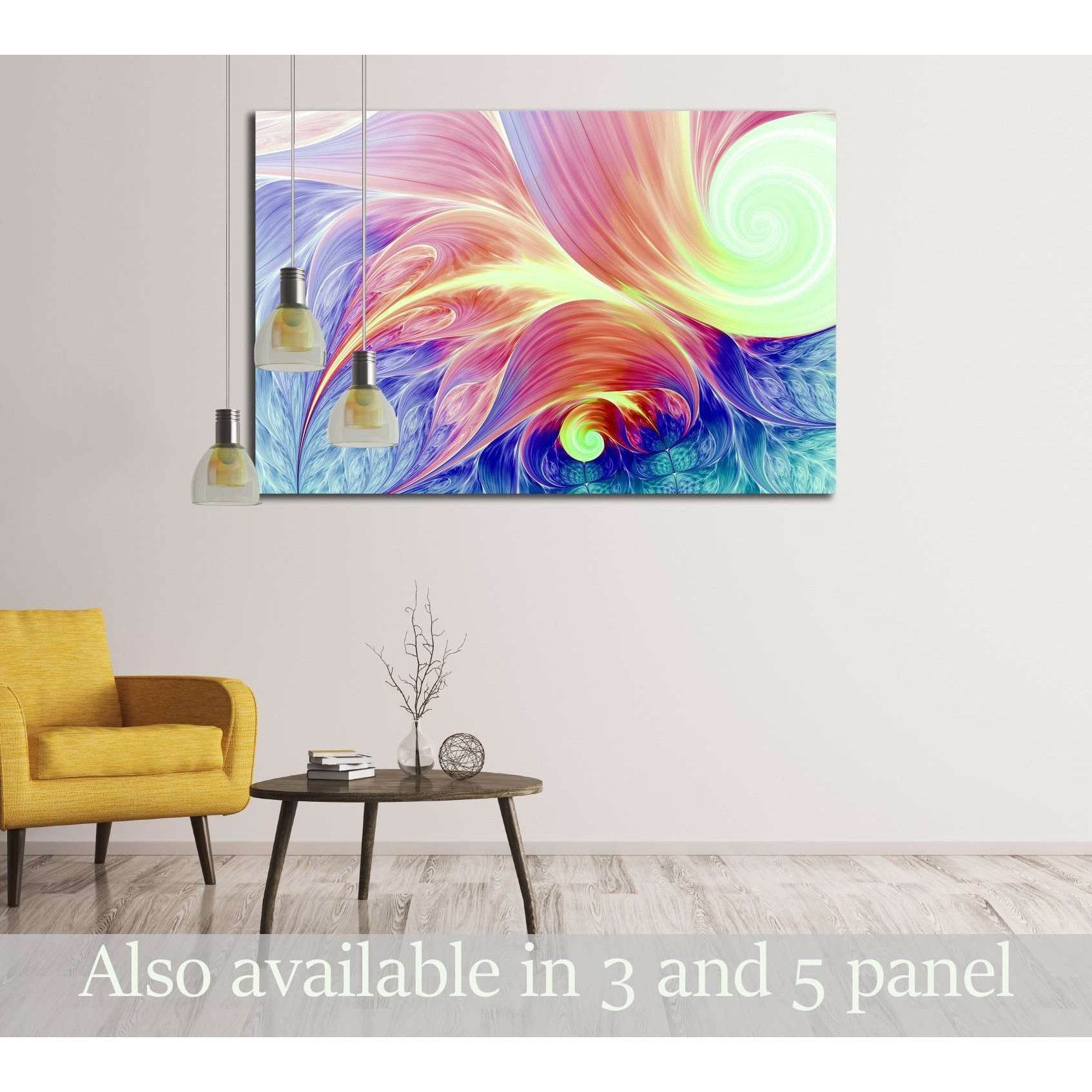 Abstract fractal patterns and shapes. Flowers and spirals №2896 Ready to Hang Canvas PrintCanvas art arrives ready to hang, with hanging accessories included and no additional framing required. Every canvas print is hand-crafted, made on-demand at our wor