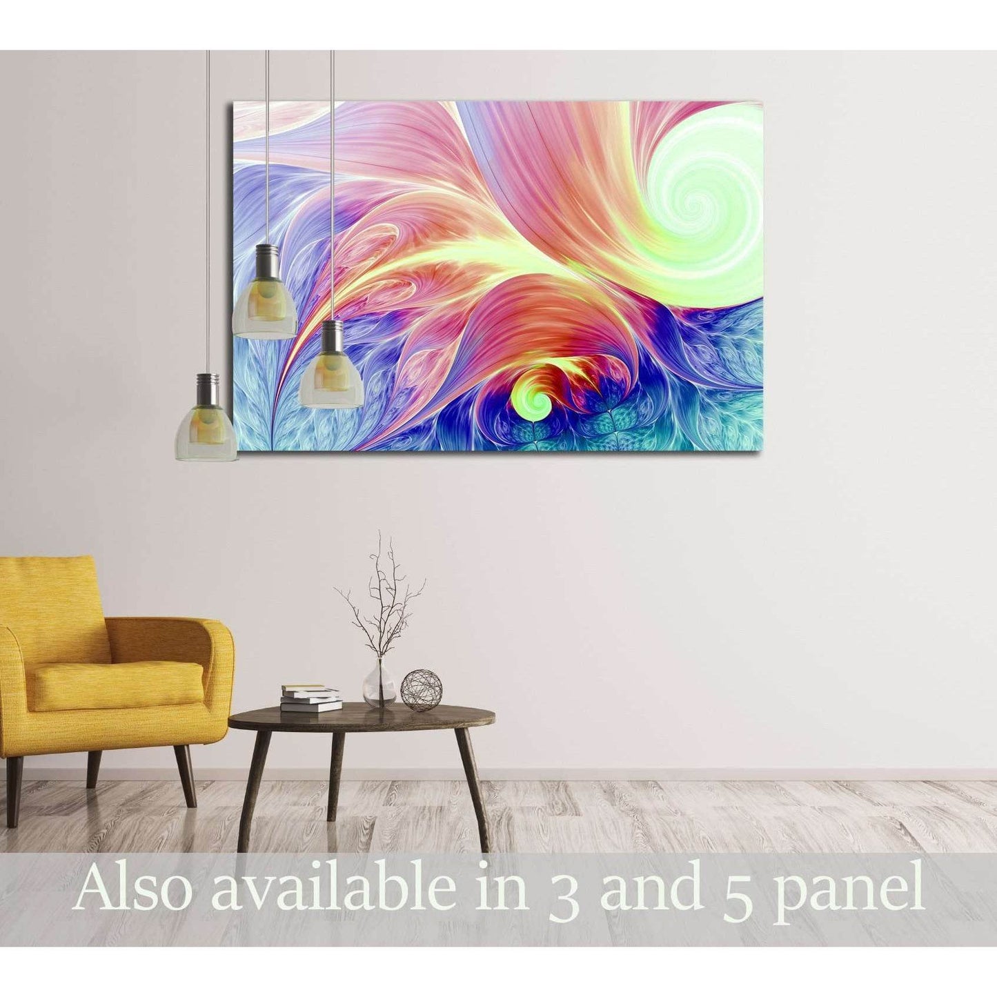 Abstract fractal patterns and shapes. Flowers and spirals №2896 Ready to Hang Canvas Print - Zellart Canvas Prints ALL_Products, s-2896
