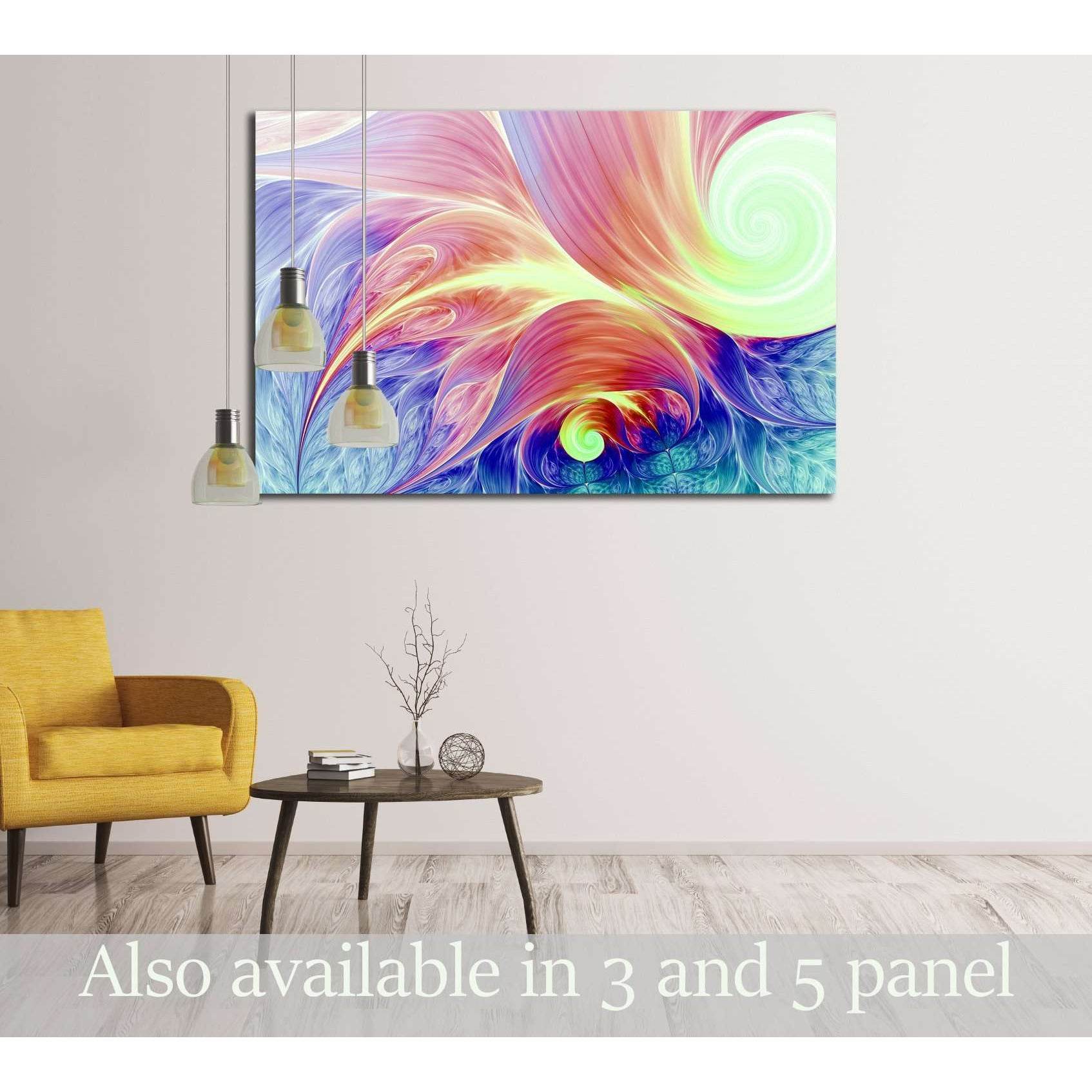 Abstract fractal patterns and shapes. Flowers and spirals №2896 Ready to Hang Canvas Print - Zellart Canvas Prints ALL_Products, s-2896