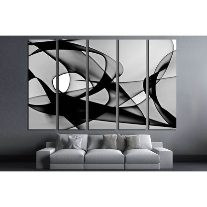 Abstract generated black and white pattern background №2880 Ready to Hang Canvas Print - Zellart Canvas Prints ALL_Products, s-2880