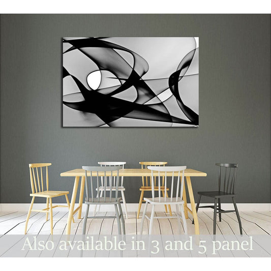 Abstract generated black and white pattern background №2880 Ready to Hang Canvas Print - Zellart Canvas Prints ALL_Products, s-2880
