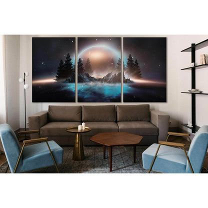 Abstract Landscape And Island №SL1234 Ready to Hang Canvas Print - Zellart Canvas Prints 0new, ALL_Products, Fantasy And Sci Fi Wall Art