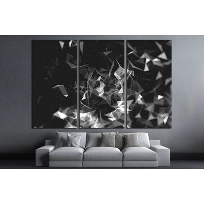 Abstract low poly background, geometry triangle, mosaic pastel color background №2554 Ready to Hang Canvas Print - Zellart Canvas Prints ALL_Products, s-2554