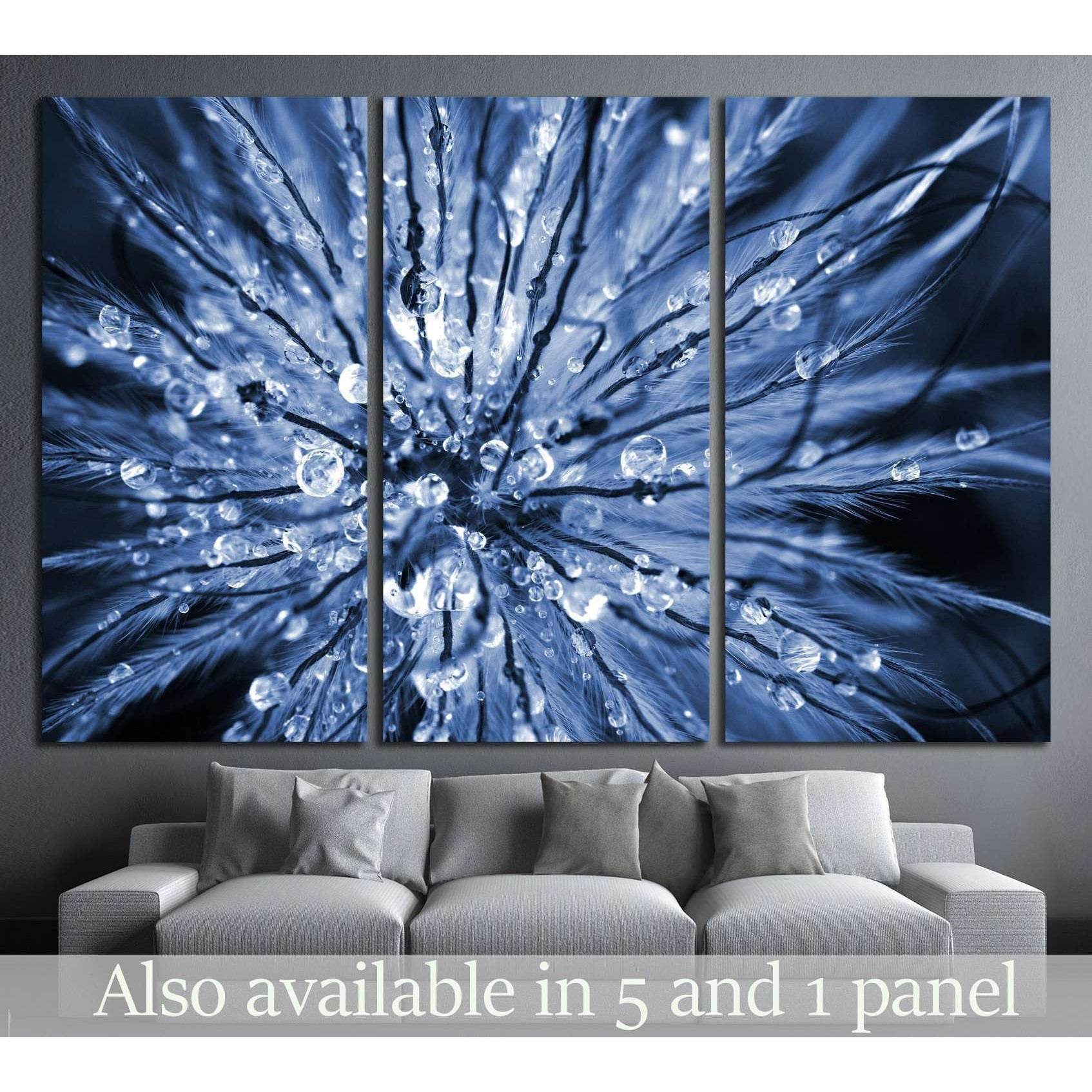 Abstract macro picture of dewdrops №1336 Ready to Hang Canvas Print